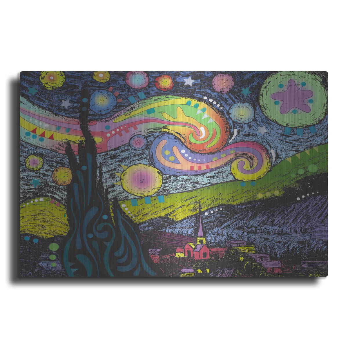 'Starry Night 2' by Dean Russo – Metal Wall Art