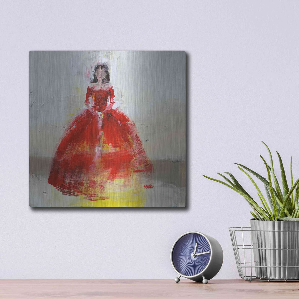 'Masquerade' by Oscar Alvarez Pardo – Metal Wall Art, 12x12 room view