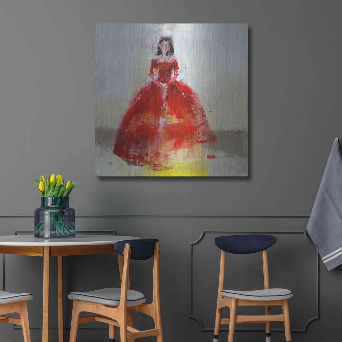 'Masquerade' by Oscar Alvarez Pardo – Metal Wall Art, 36x36 room view