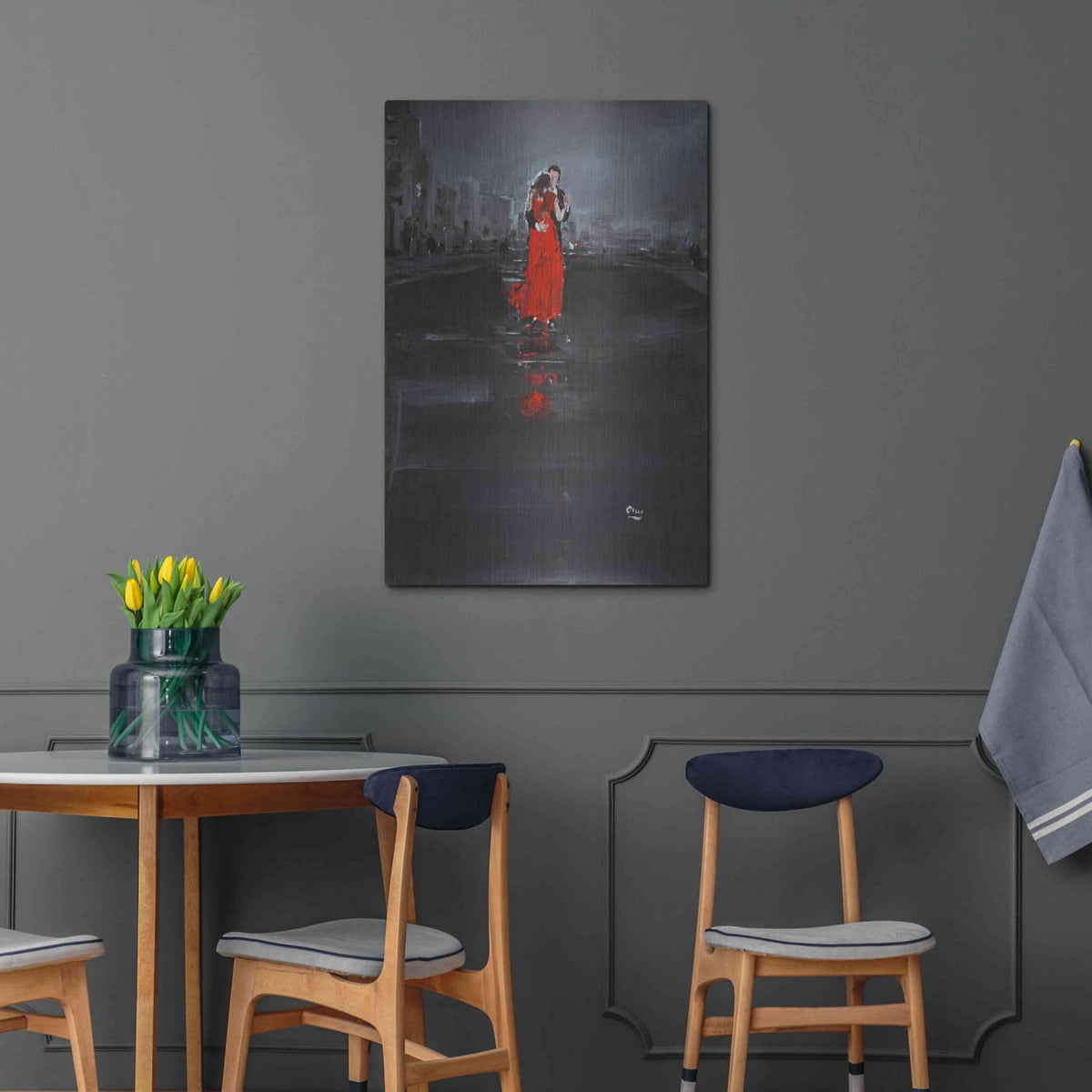 'Noir' by Oscar Alvarez Pardo – Metal Wall Art, 24x36 room view