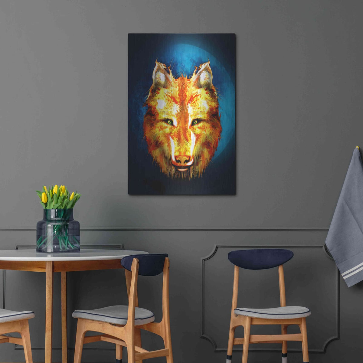 'Lone Wolf' by Michael Stewart – Metal Wall Art, 24x36 room view