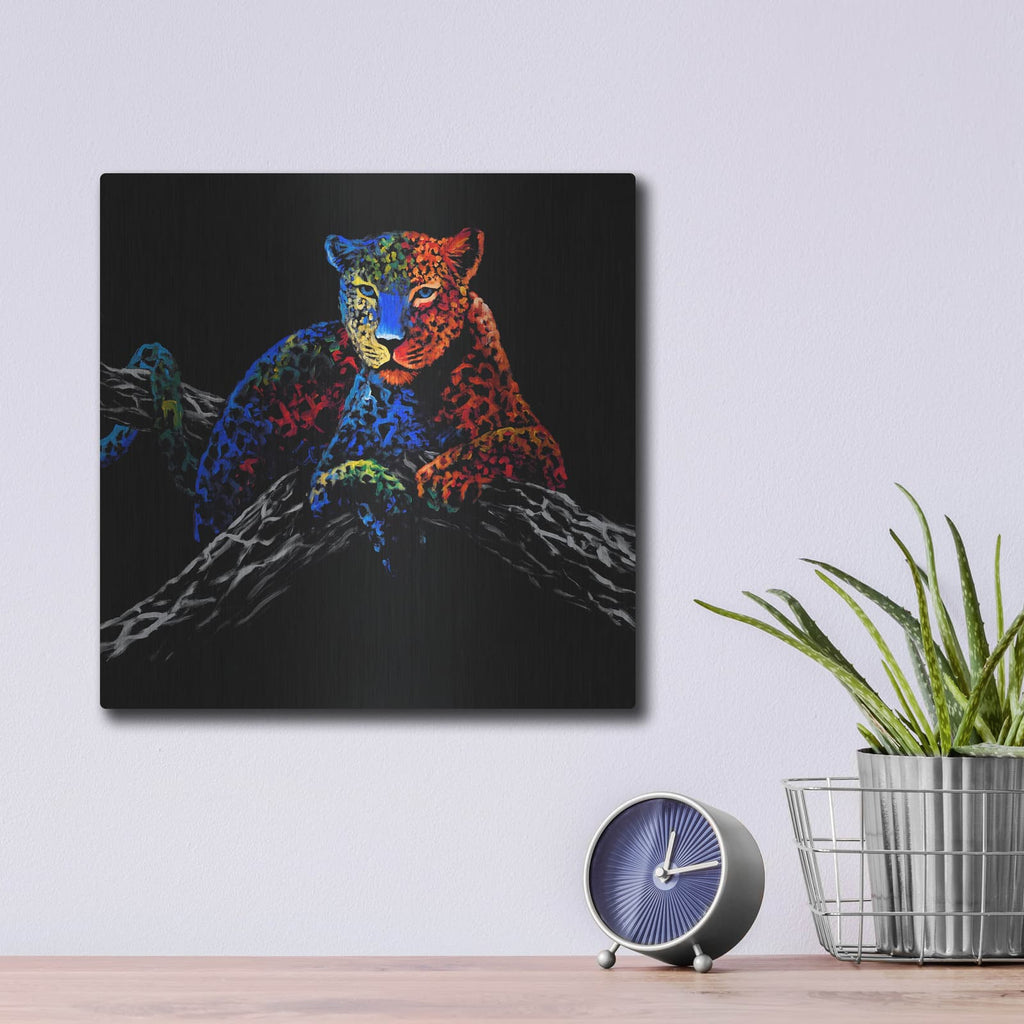 'The Cheetah' by Incado – Metal Wall Art, 12x12 room view