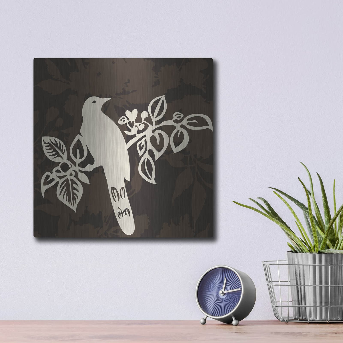 'Song Bird 2' by Incado – Metal Wall Art, 12x12 room view