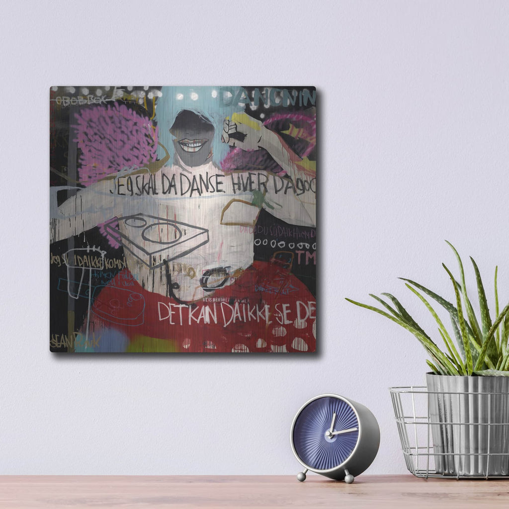 'DJ' by Incado – Metal Wall Art, 12x12 room view