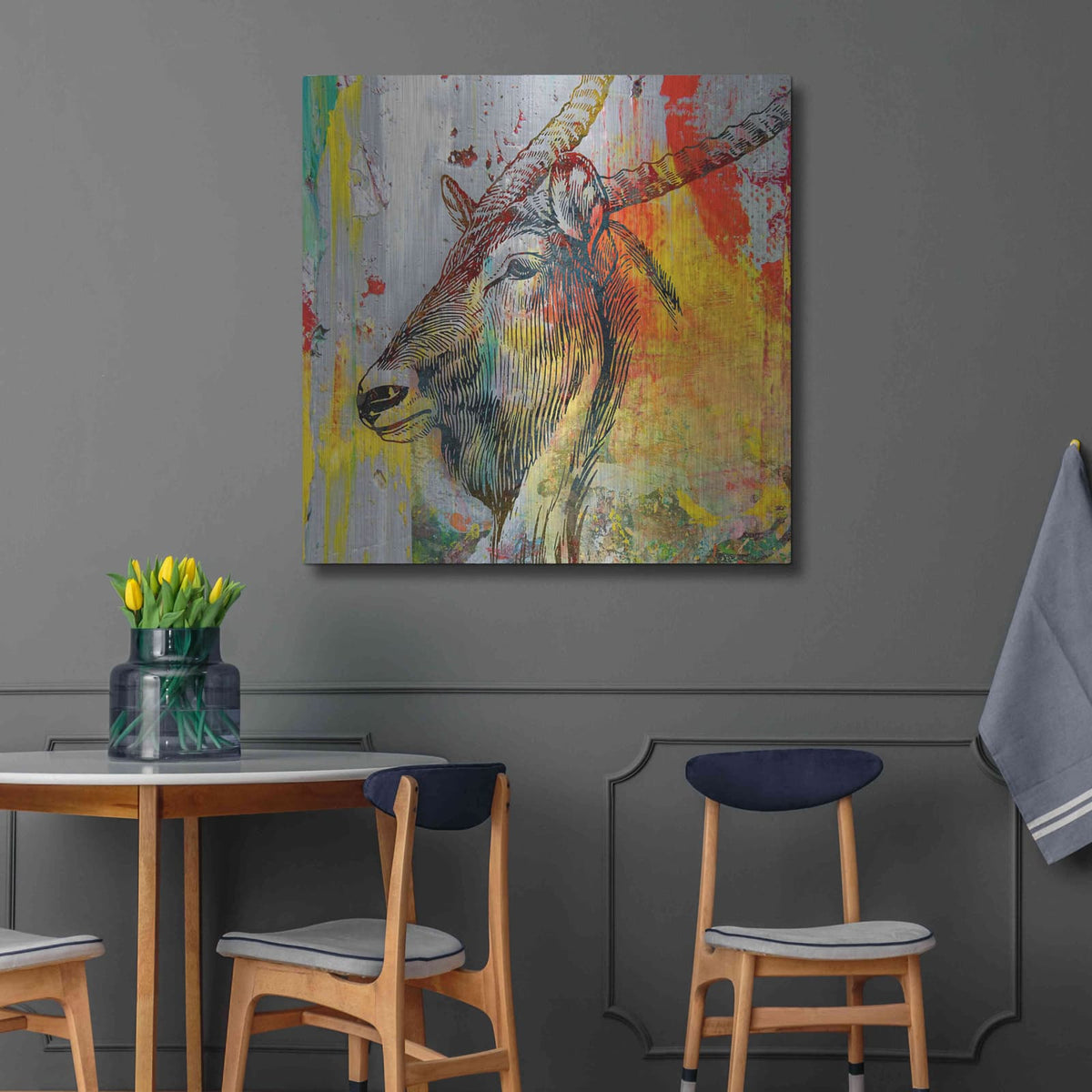 'Arty Beast 1' by Karen Smith – Metal Wall Art, 36x36 room view