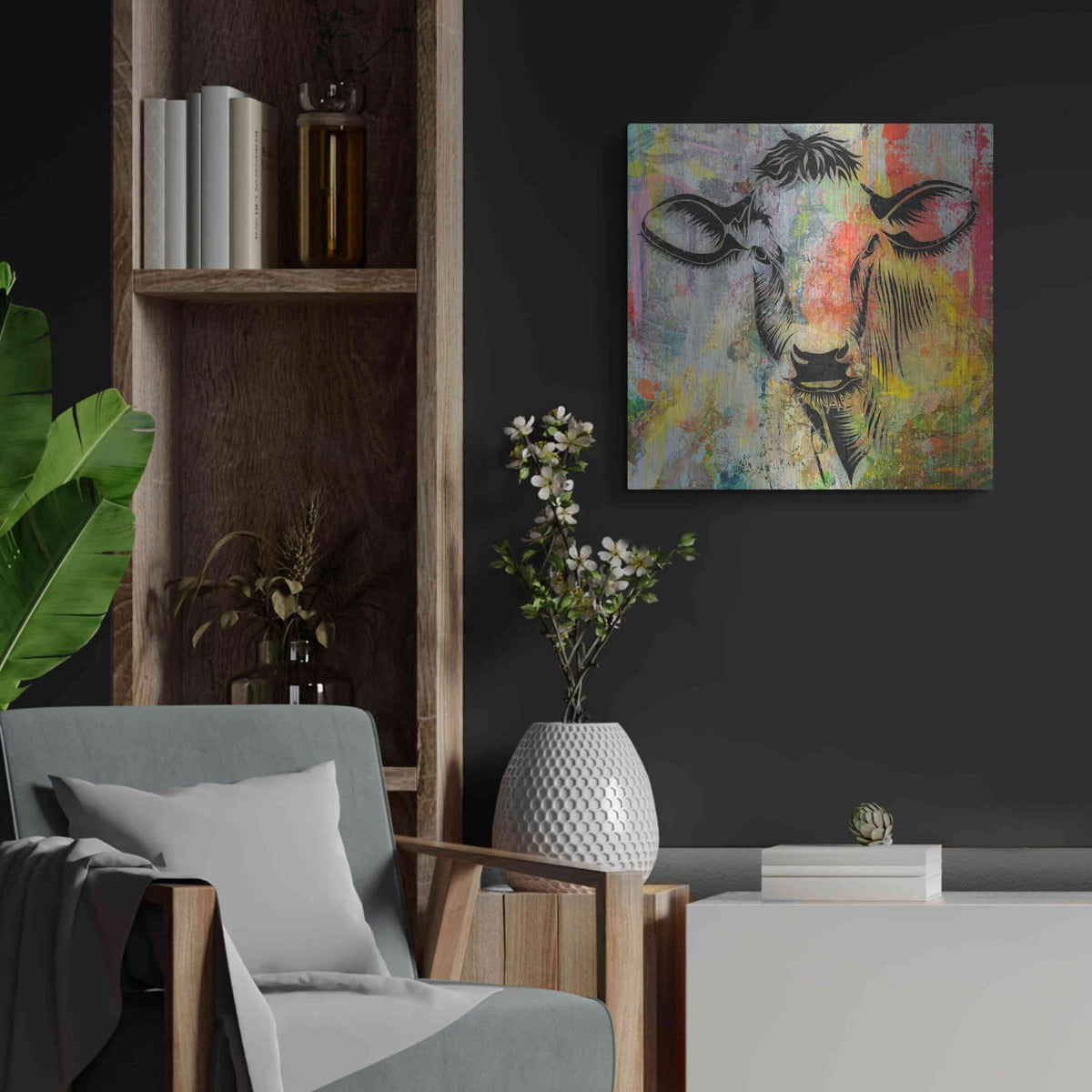 'Arty Beast 3' by Karen Smith – Metal Wall Art, 24x24 room view