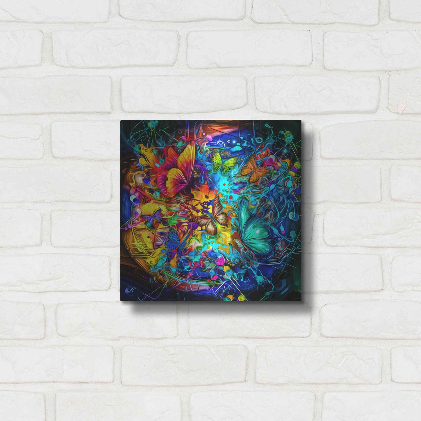 Luxe Metal Art 'Melting Pot' Metal Wall Art,12x12
