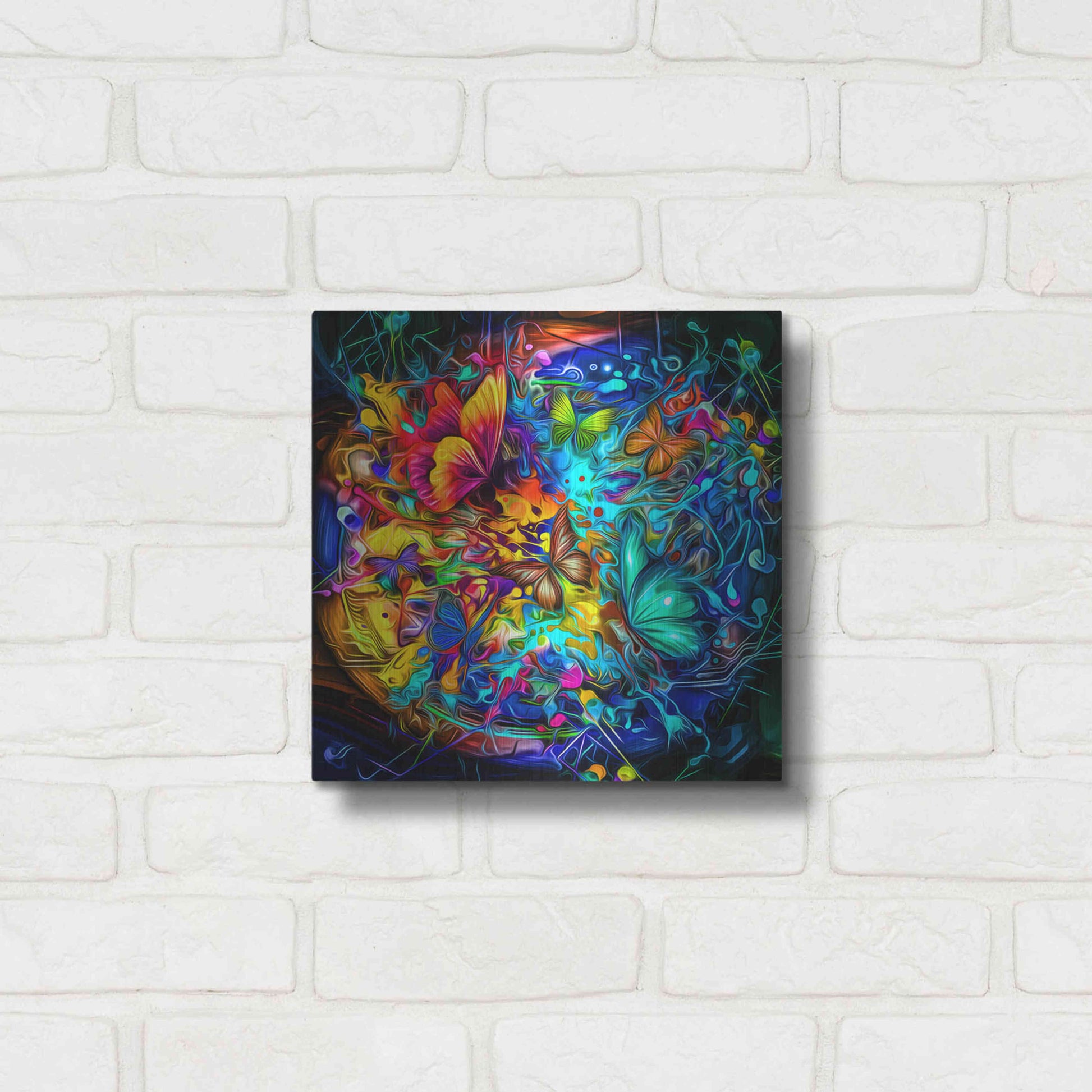 Luxe Metal Art 'Melting Pot' Metal Wall Art,12x12