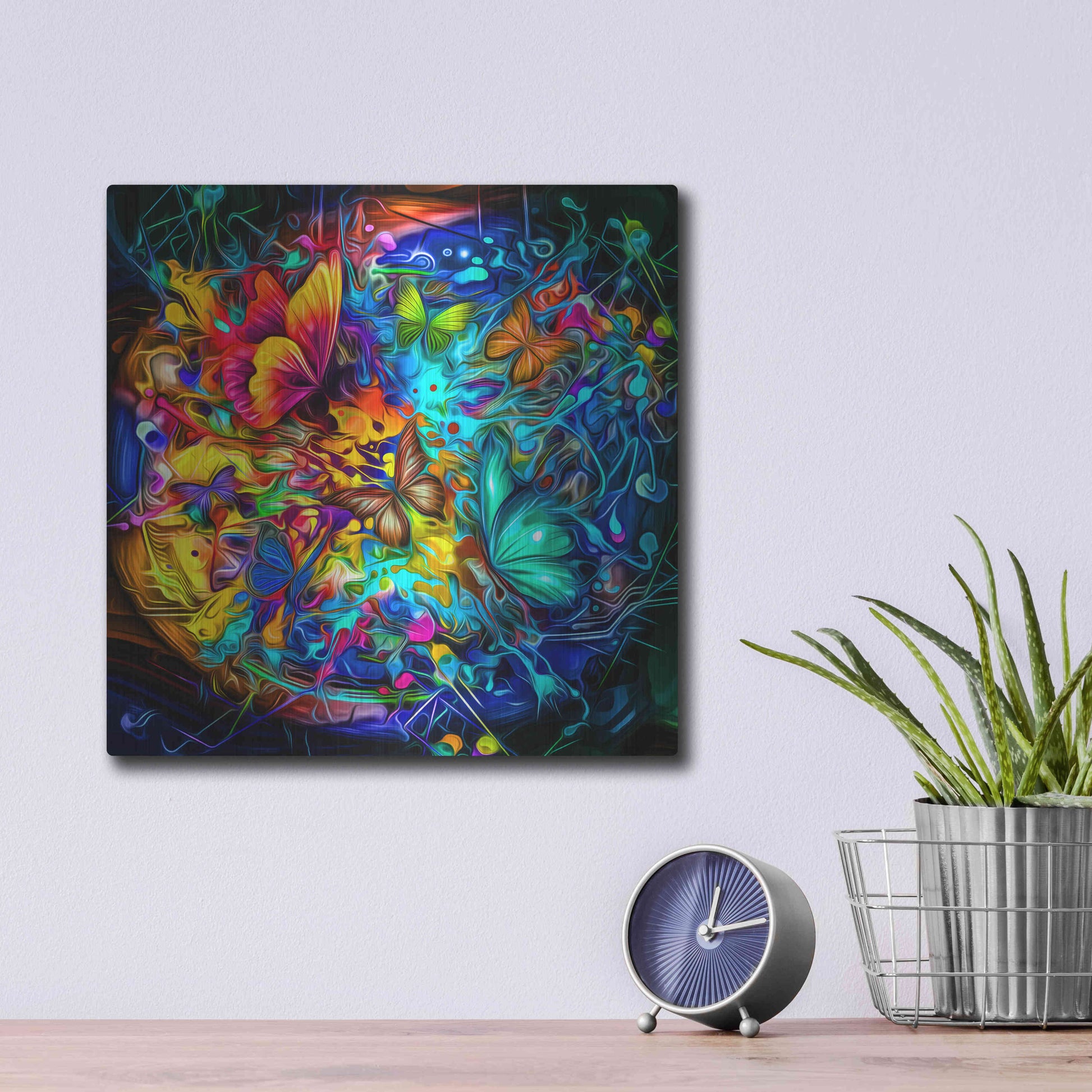 Luxe Metal Art 'Melting Pot' Metal Wall Art,12x12