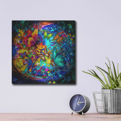 Luxe Metal Art 'Melting Pot' Metal Wall Art,12x12