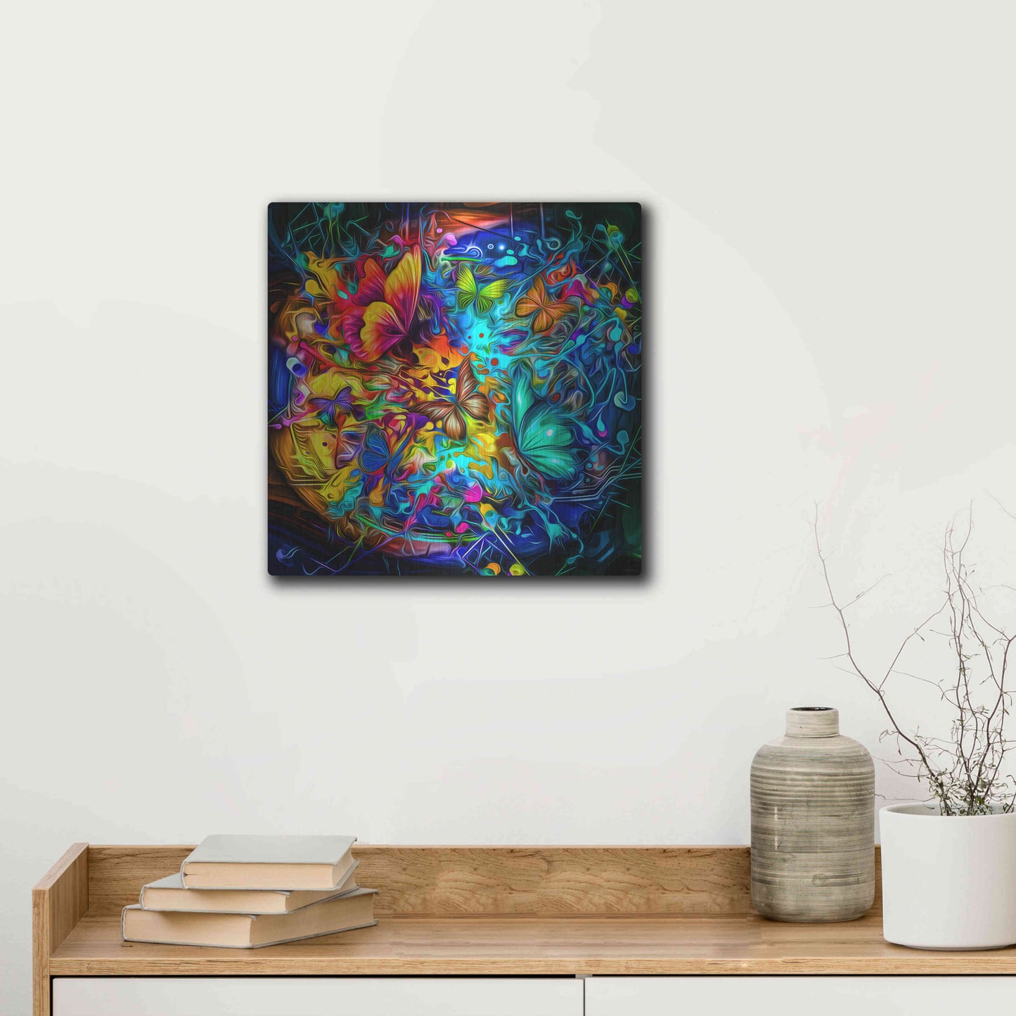 Luxe Metal Art 'Melting Pot' Metal Wall Art,12x12