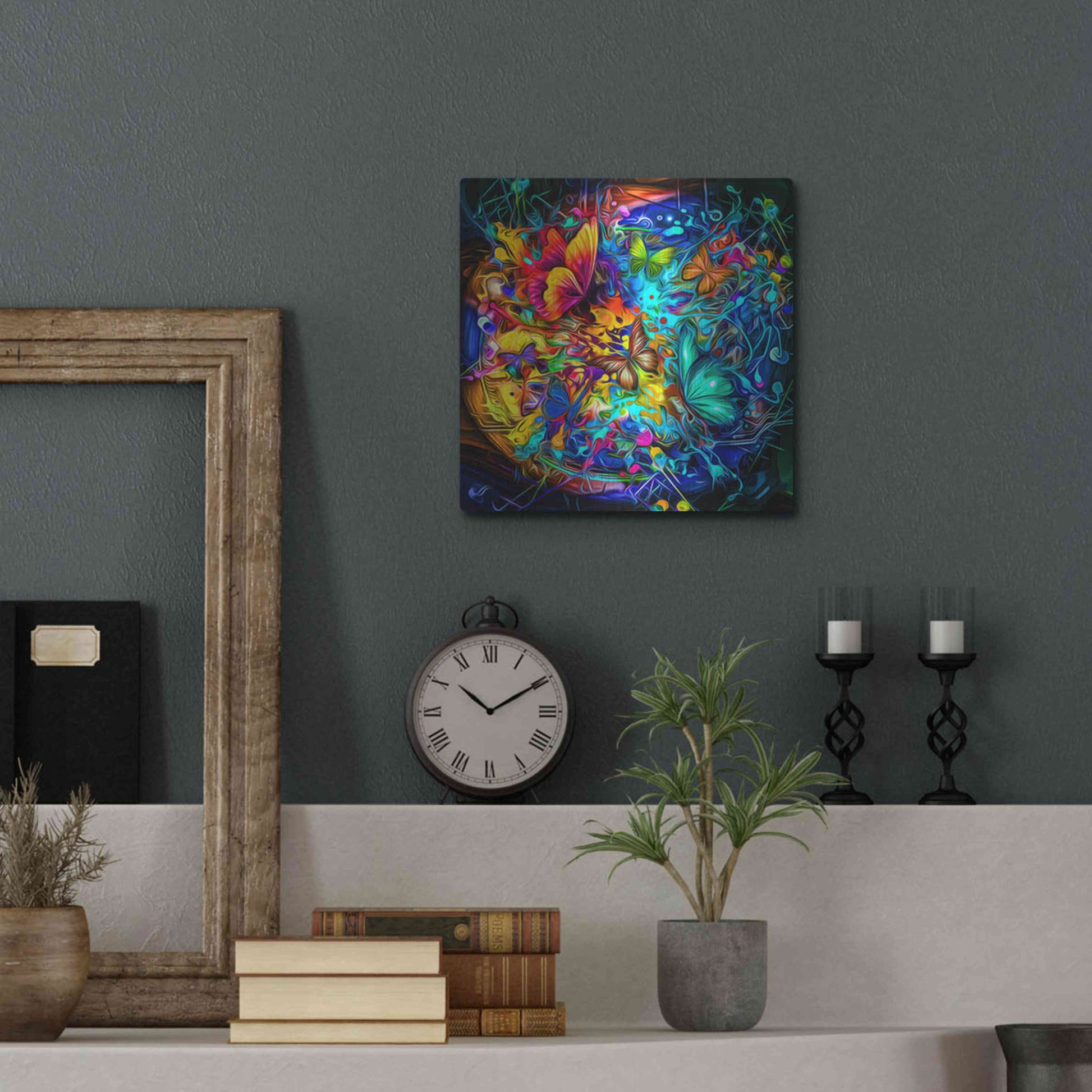 Luxe Metal Art 'Melting Pot' Metal Wall Art,12x12