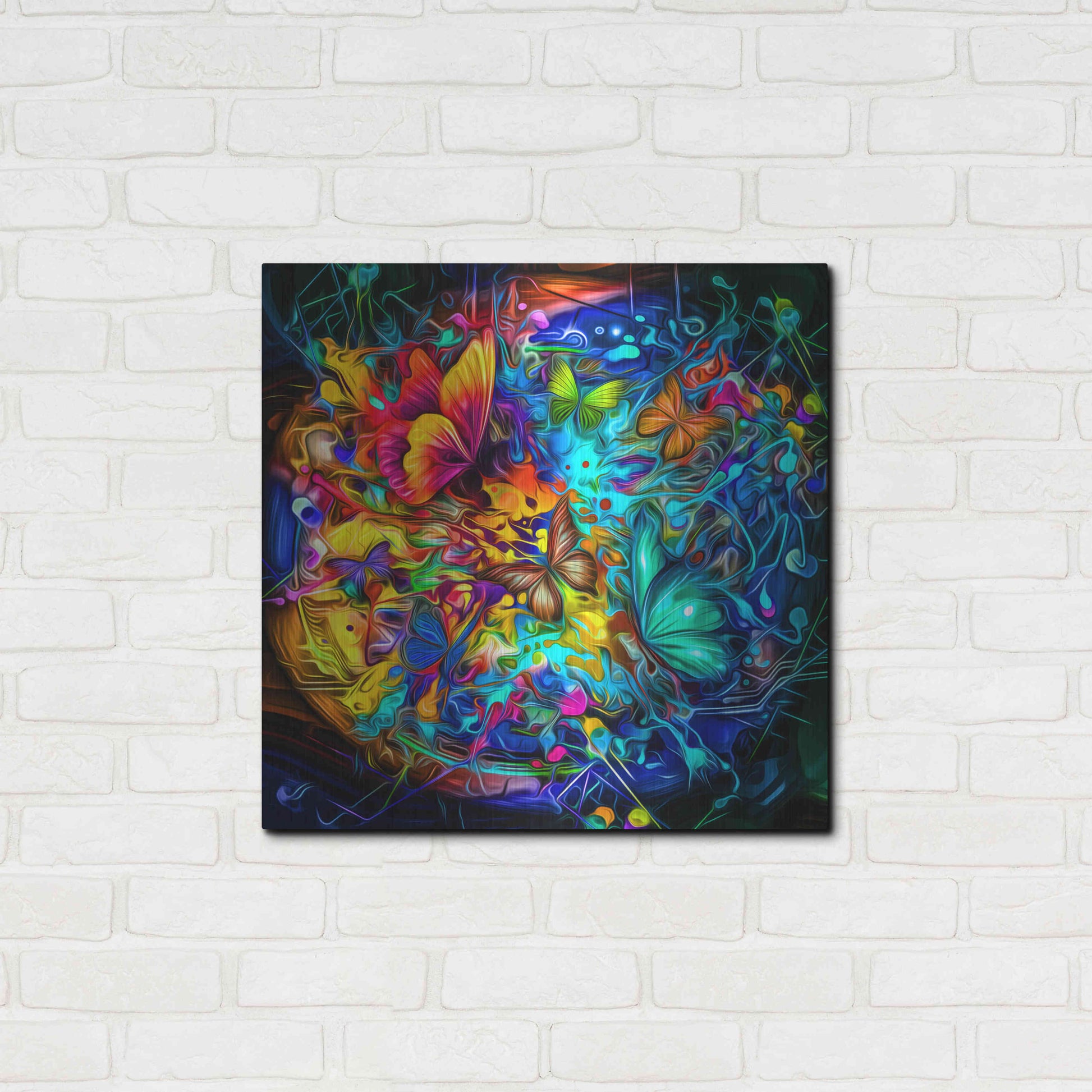 Luxe Metal Art 'Melting Pot' Metal Wall Art,24x24
