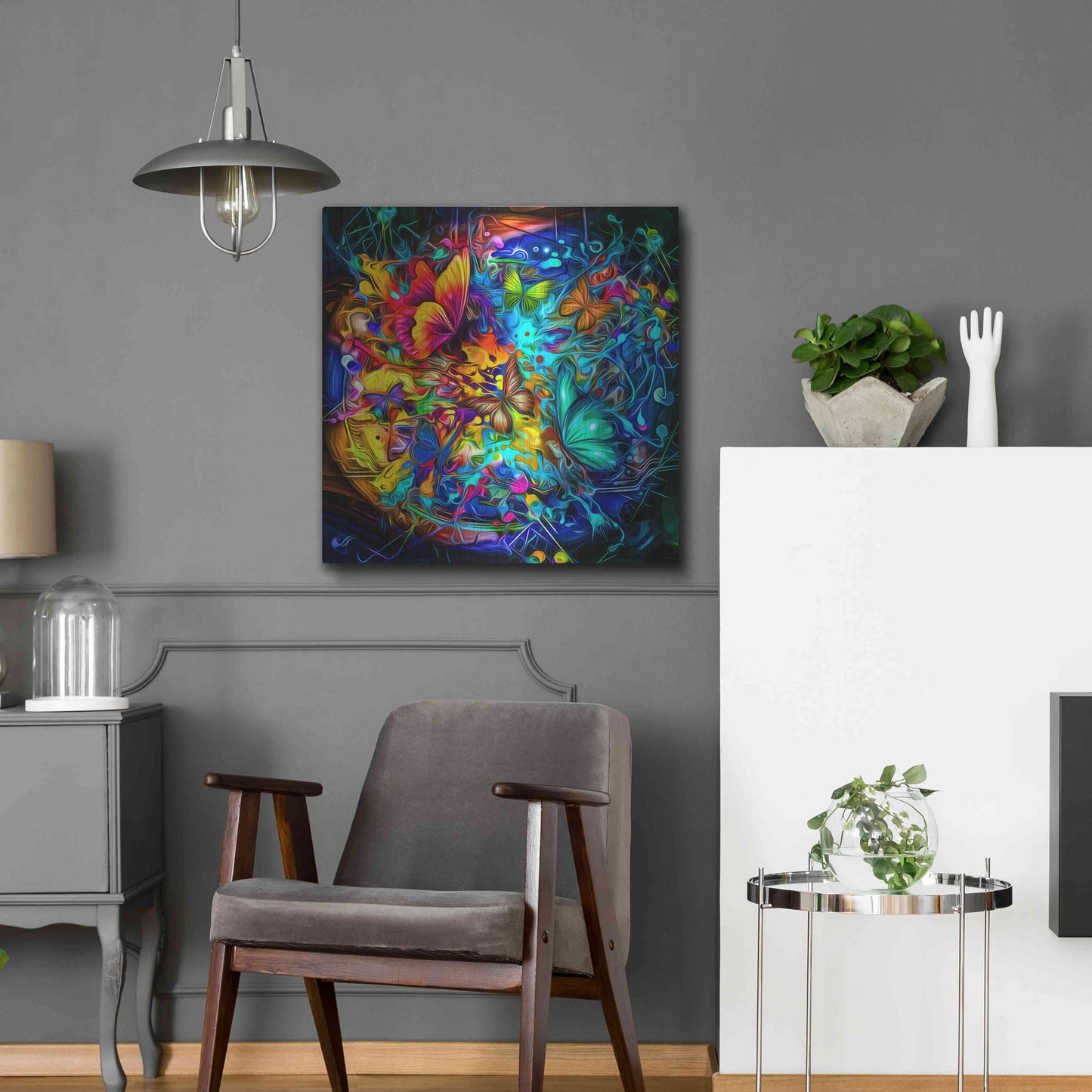 Luxe Metal Art 'Melting Pot' Metal Wall Art,24x24