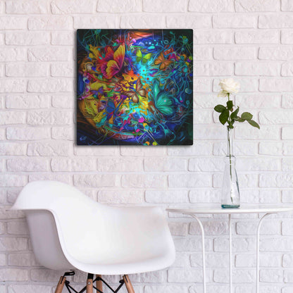 Luxe Metal Art 'Melting Pot' Metal Wall Art,24x24