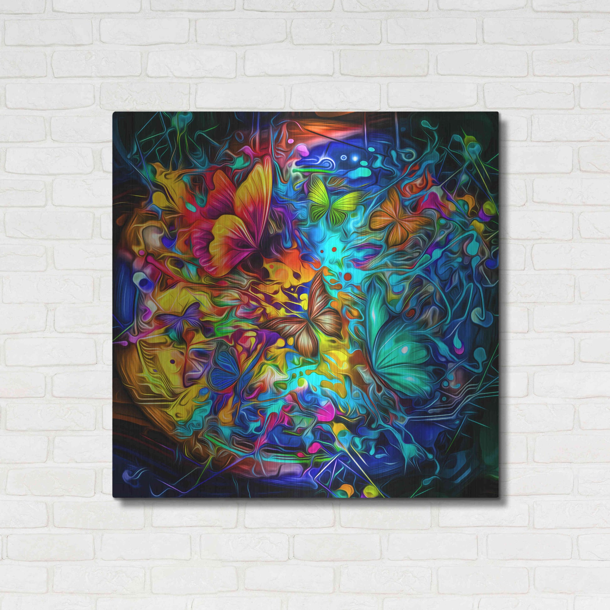 Luxe Metal Art 'Melting Pot' Metal Wall Art,36x36