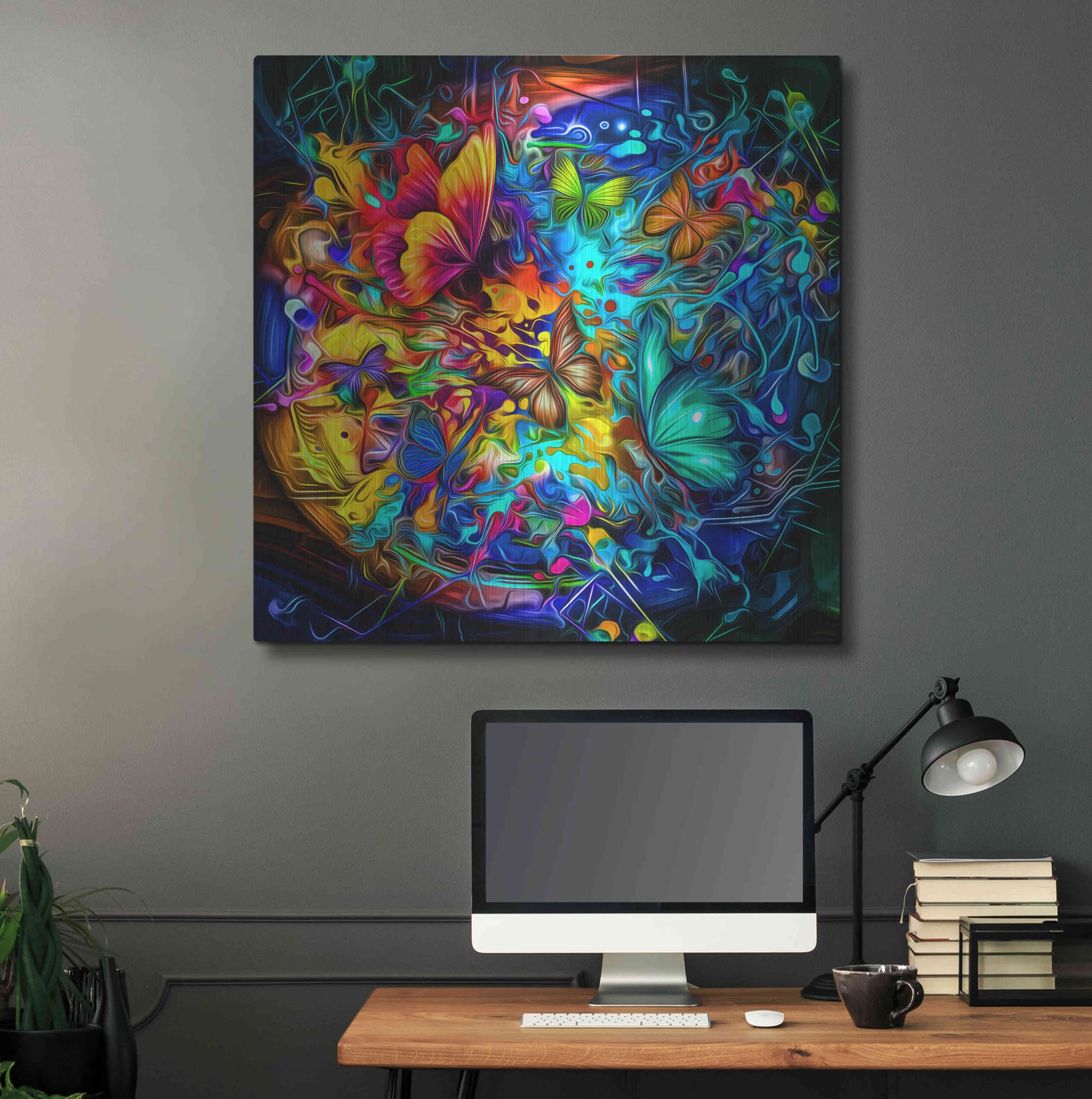 Luxe Metal Art 'Melting Pot' Metal Wall Art,36x36