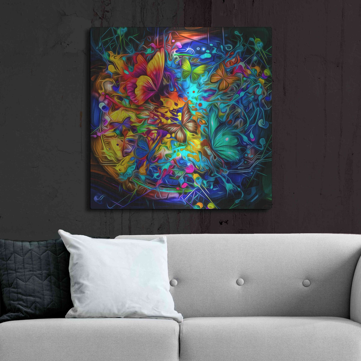 Luxe Metal Art 'Melting Pot' Metal Wall Art,36x36