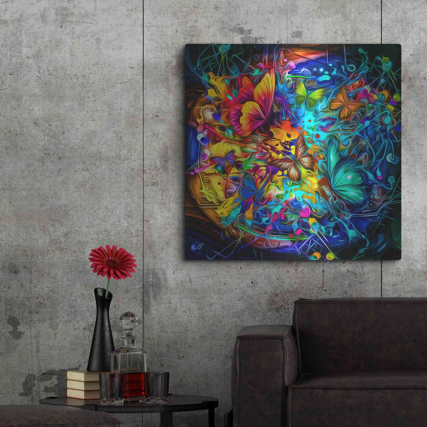 Luxe Metal Art 'Melting Pot' Metal Wall Art,36x36