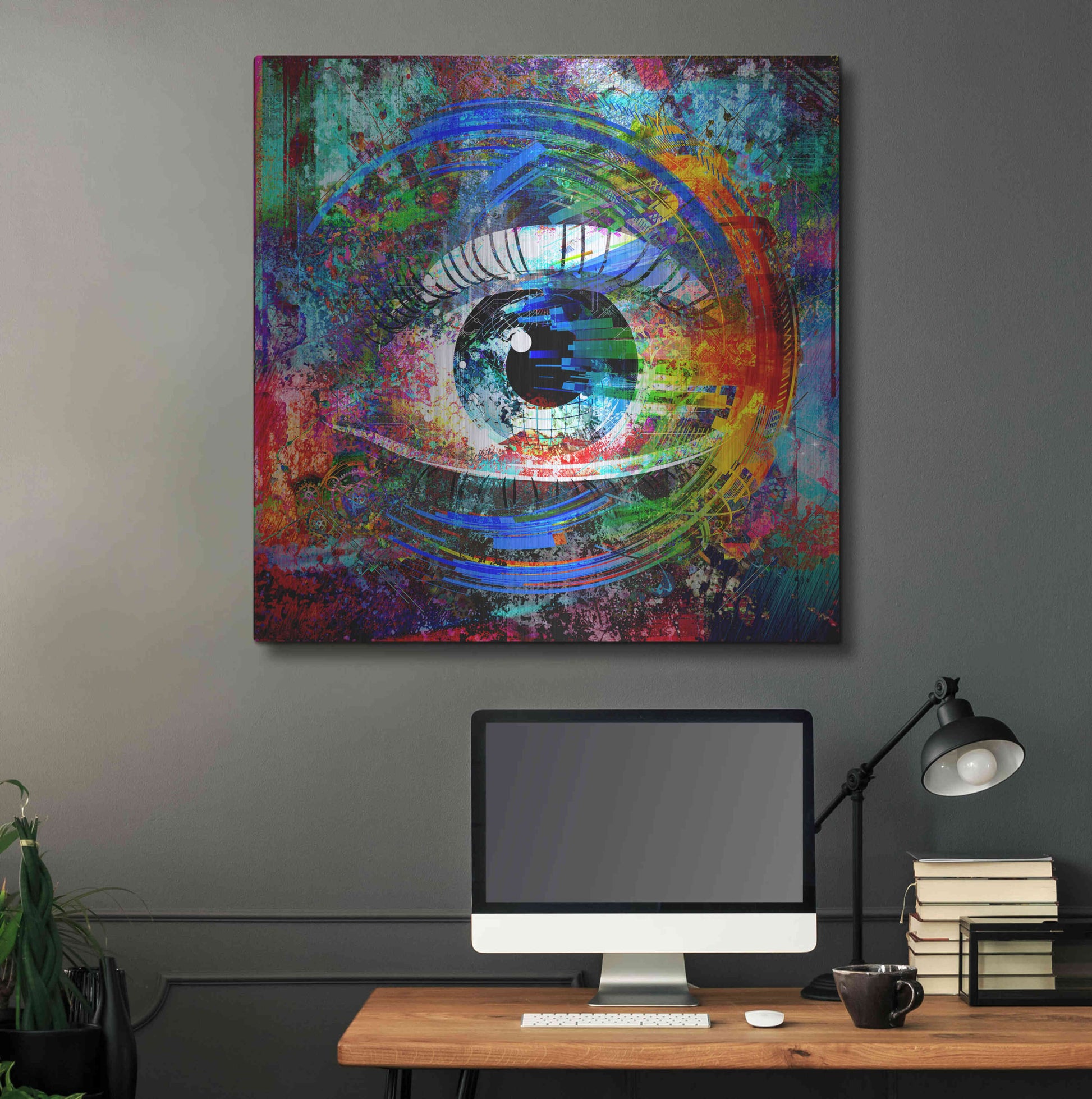 Luxe Metal Art 'Big Brother' Metal Wall Art,36x36