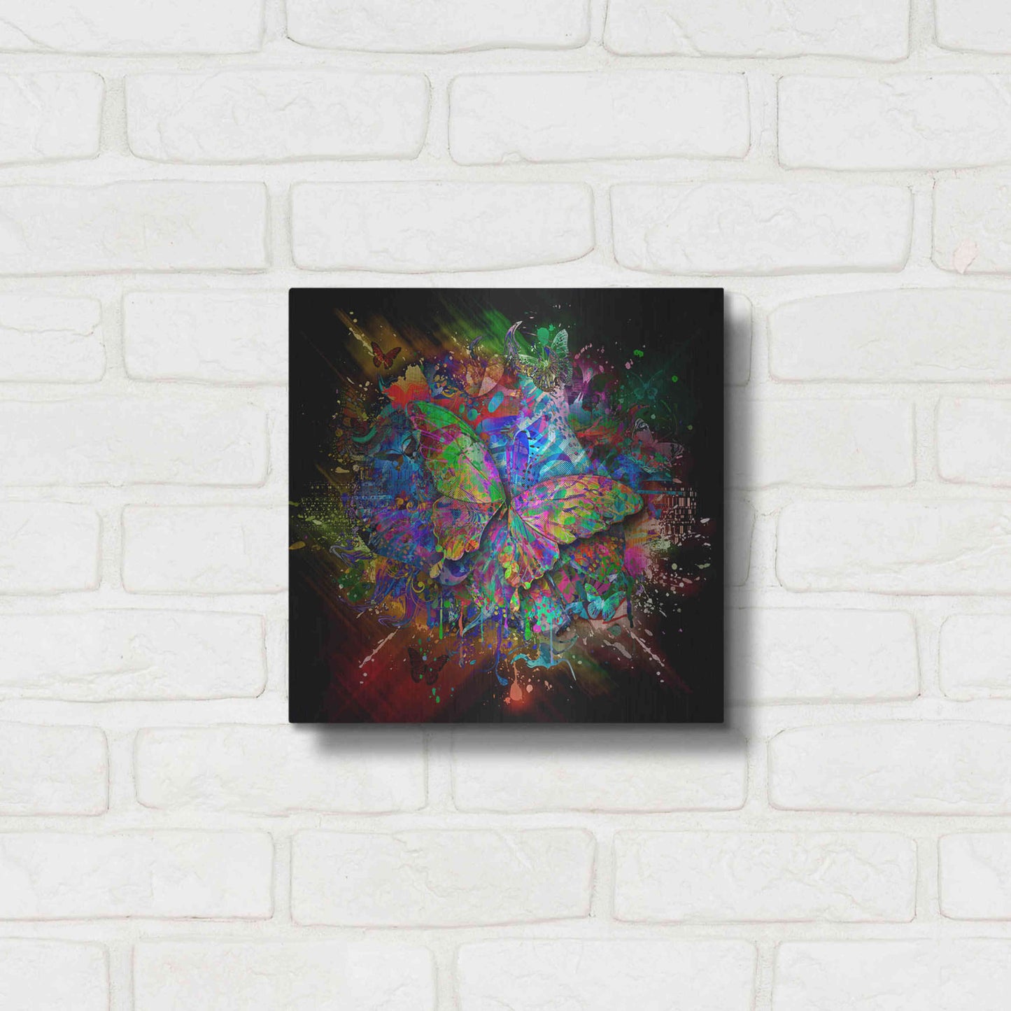 Luxe Metal Art 'Monarch' Metal Wall Art,12x12