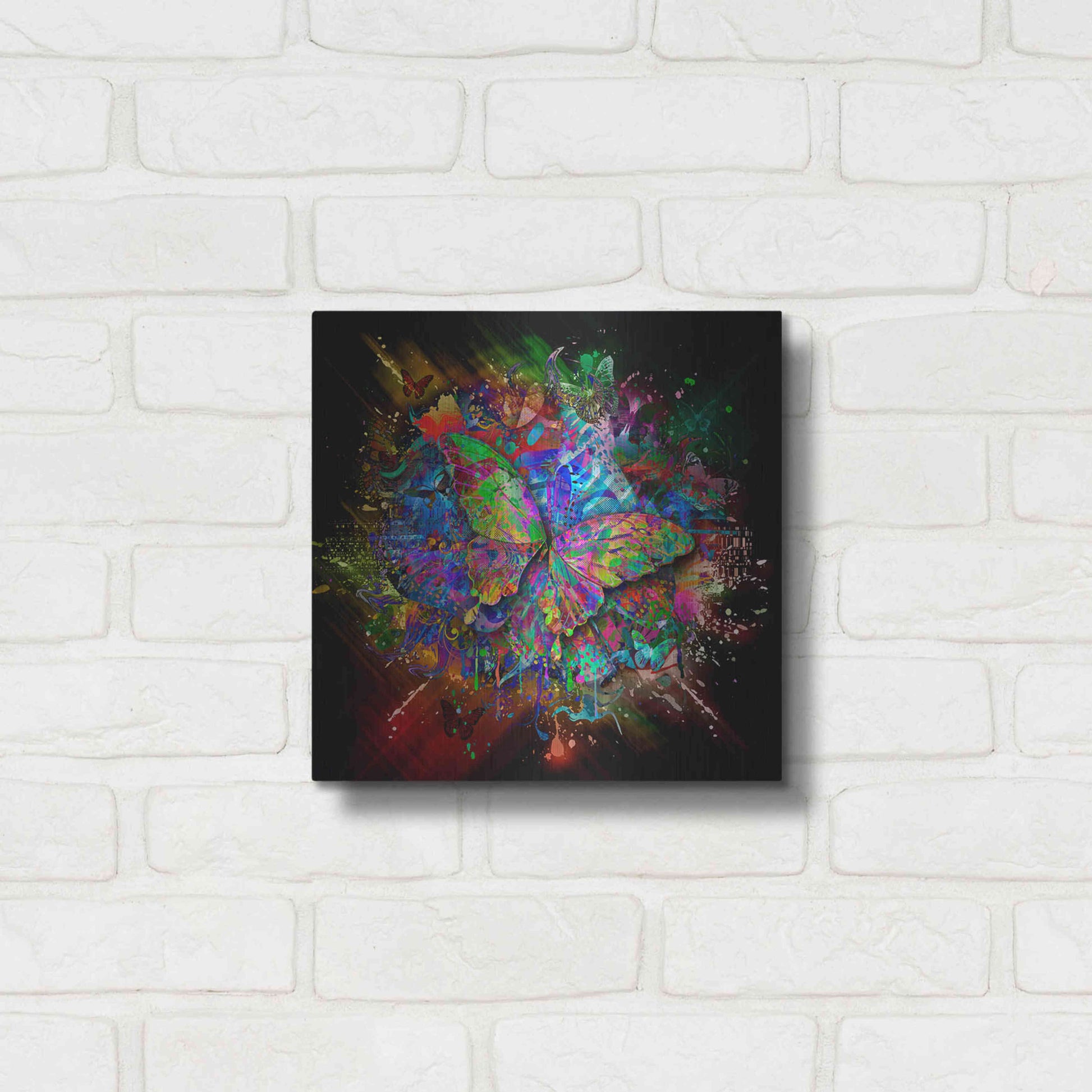 Luxe Metal Art 'Monarch' Metal Wall Art,12x12