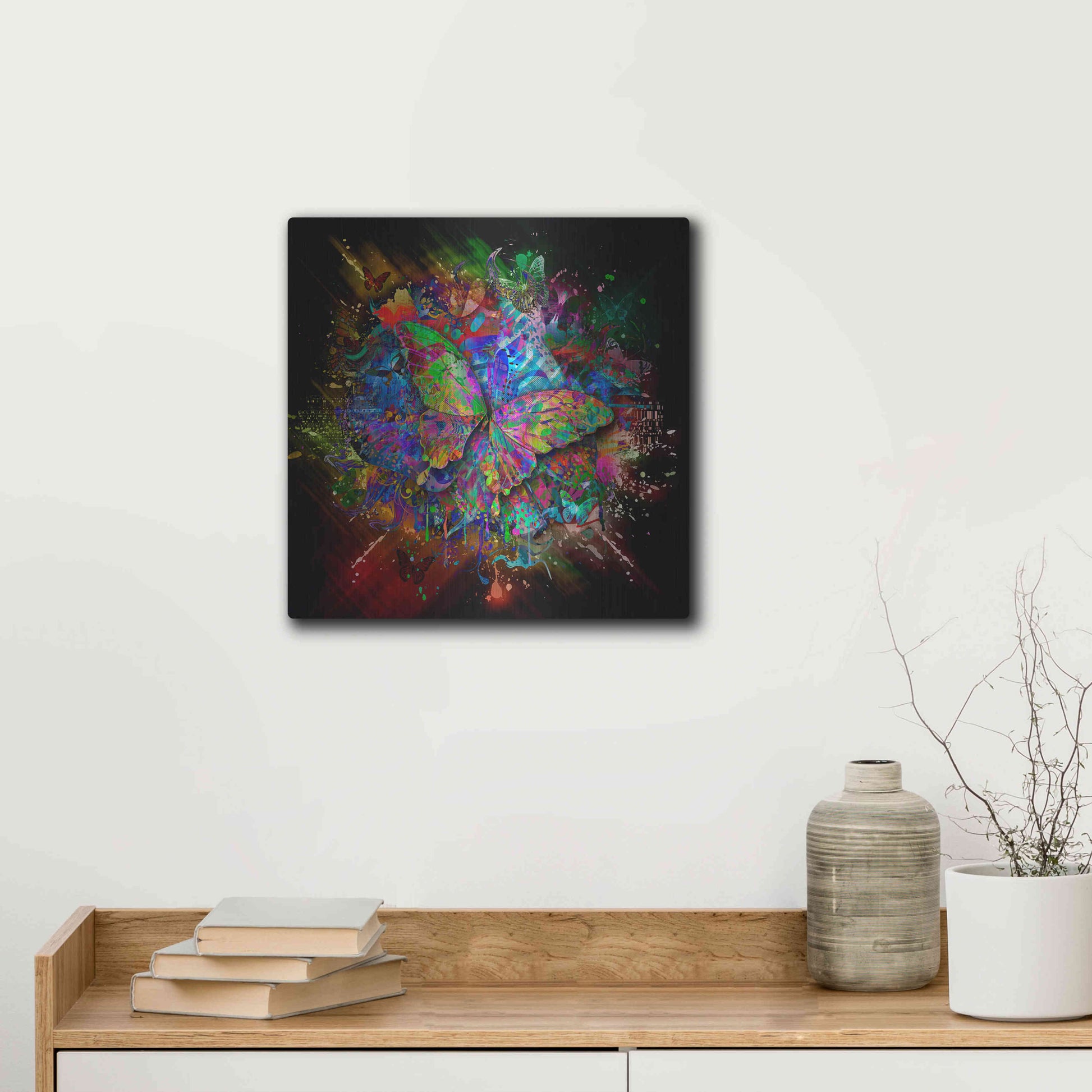 Luxe Metal Art 'Monarch' Metal Wall Art,12x12
