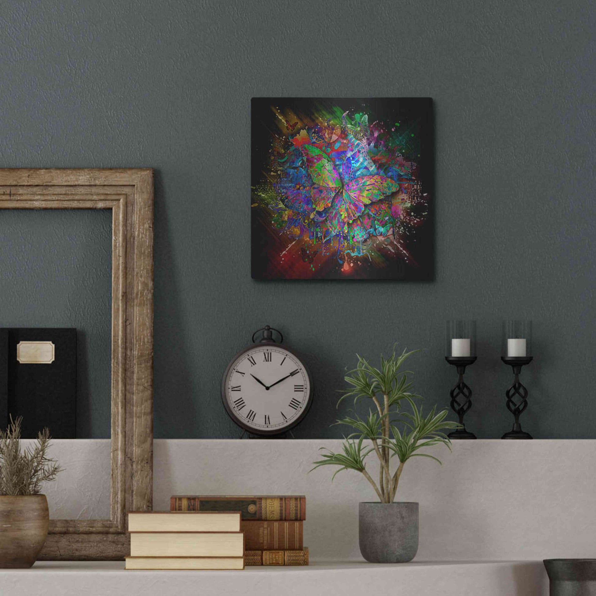 Luxe Metal Art 'Monarch' Metal Wall Art,12x12