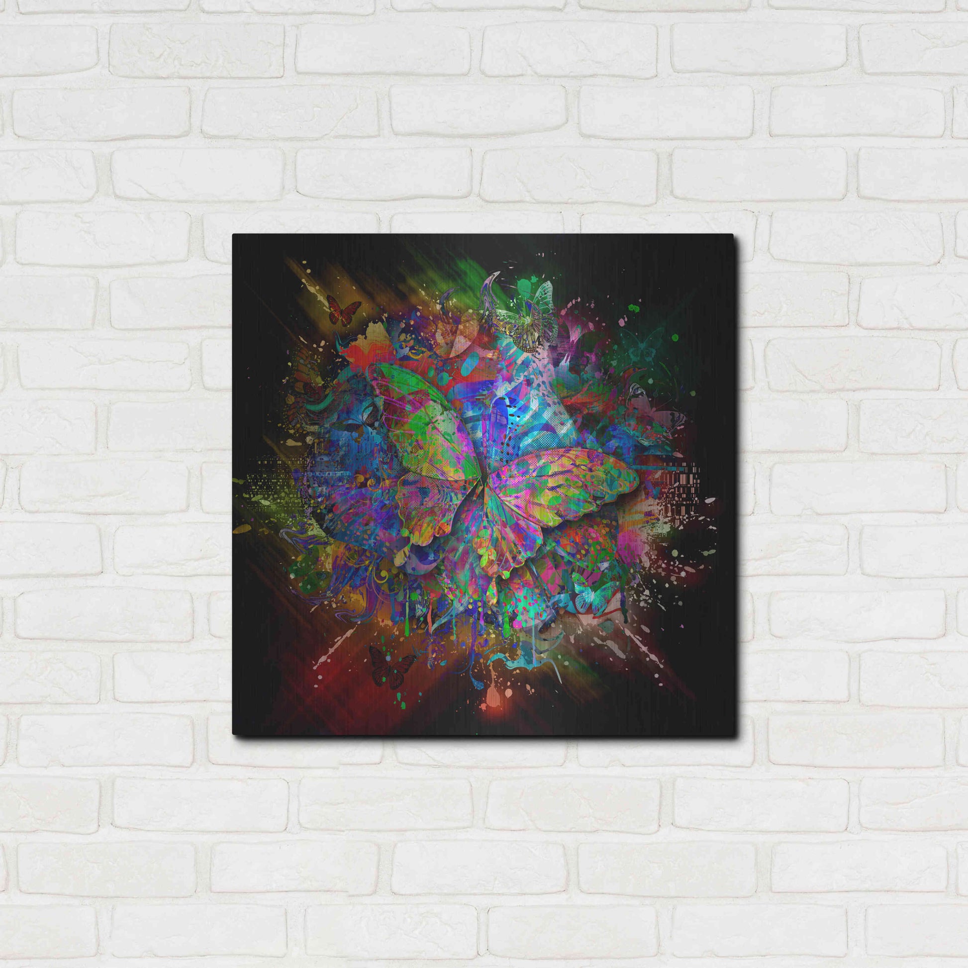 Luxe Metal Art 'Monarch' Metal Wall Art,24x24