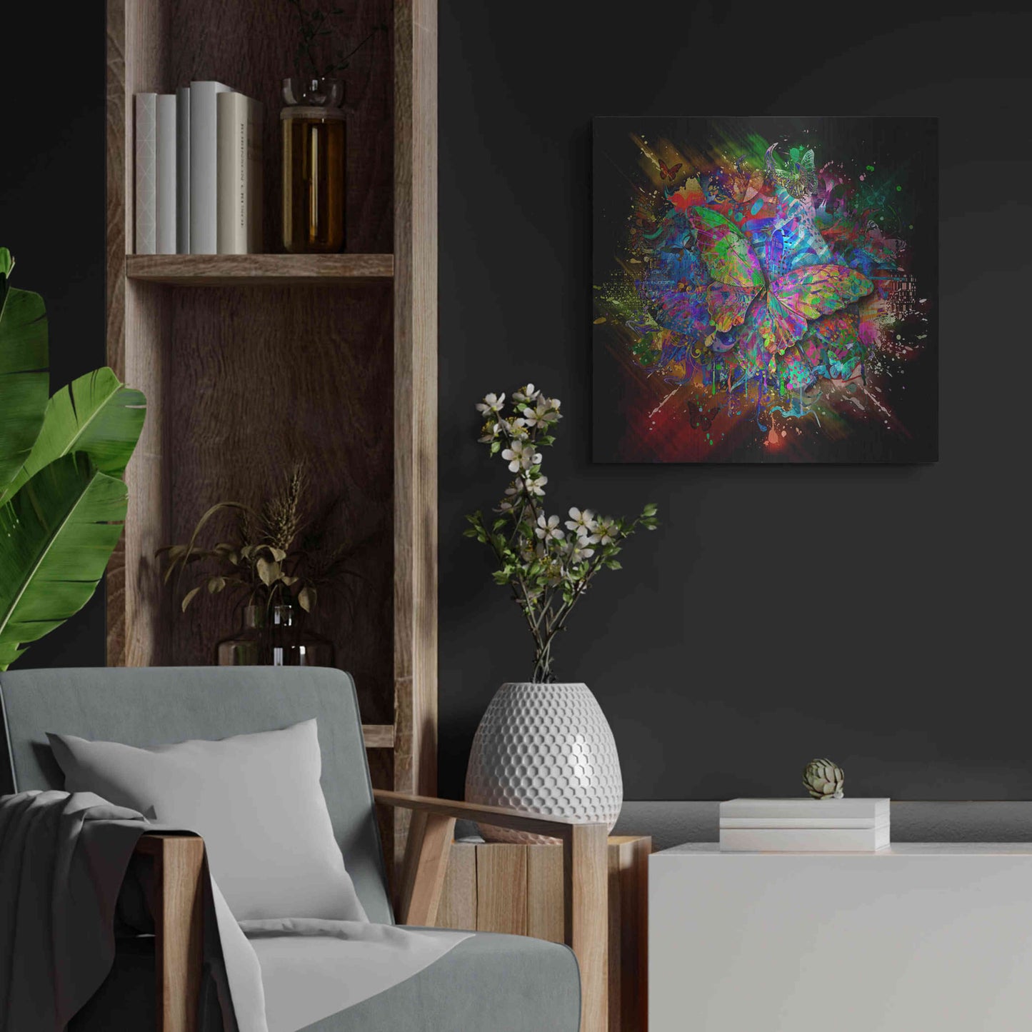 Luxe Metal Art 'Monarch' Metal Wall Art,24x24