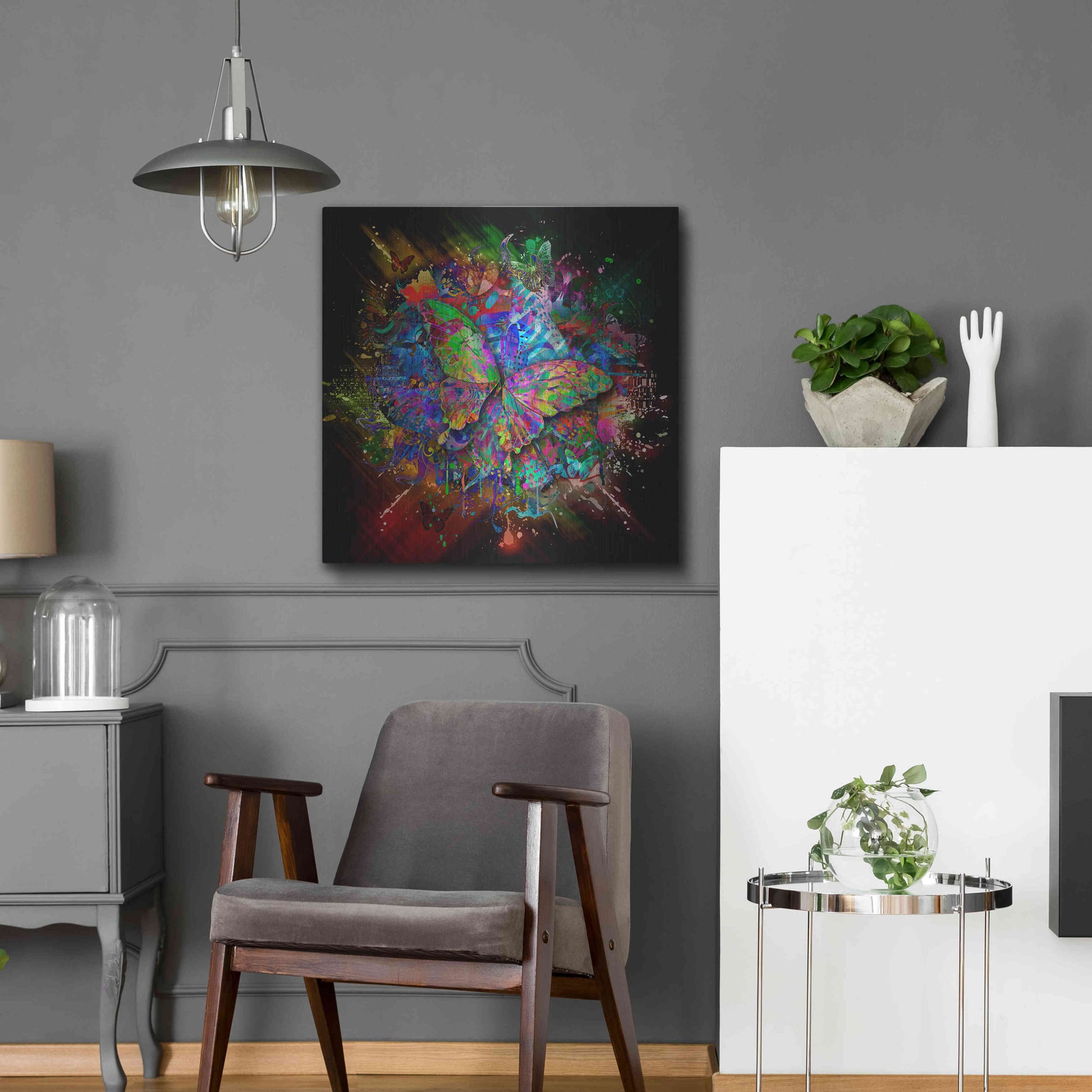 Luxe Metal Art 'Monarch' Metal Wall Art,24x24