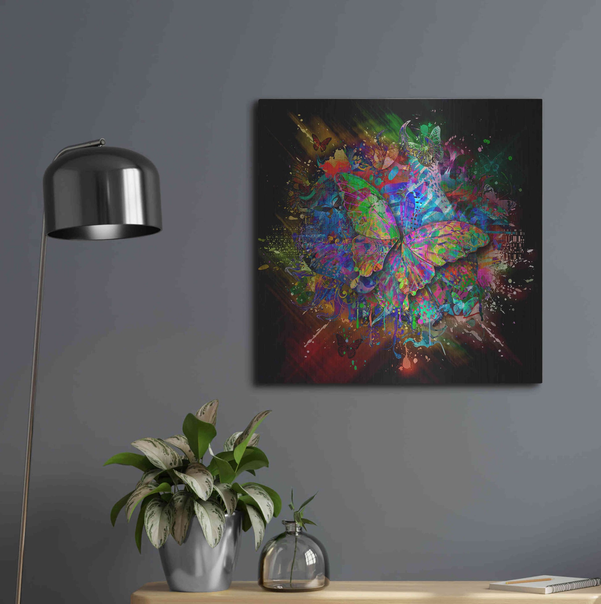 Luxe Metal Art 'Monarch' Metal Wall Art,24x24