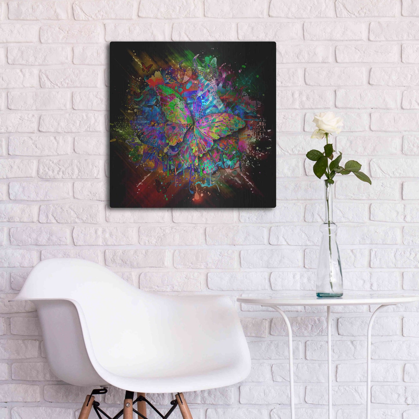 Luxe Metal Art 'Monarch' Metal Wall Art,24x24