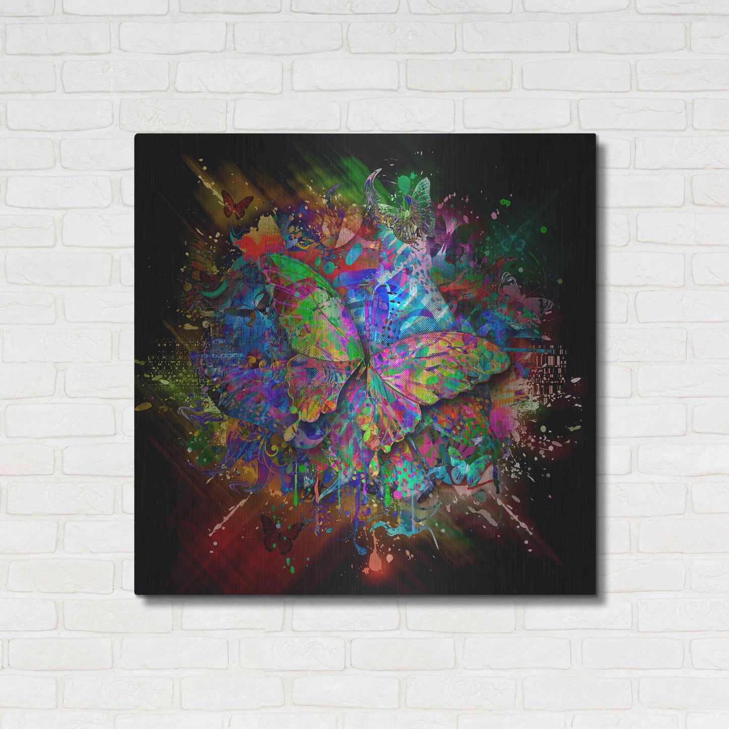 Luxe Metal Art 'Monarch' Metal Wall Art,36x36