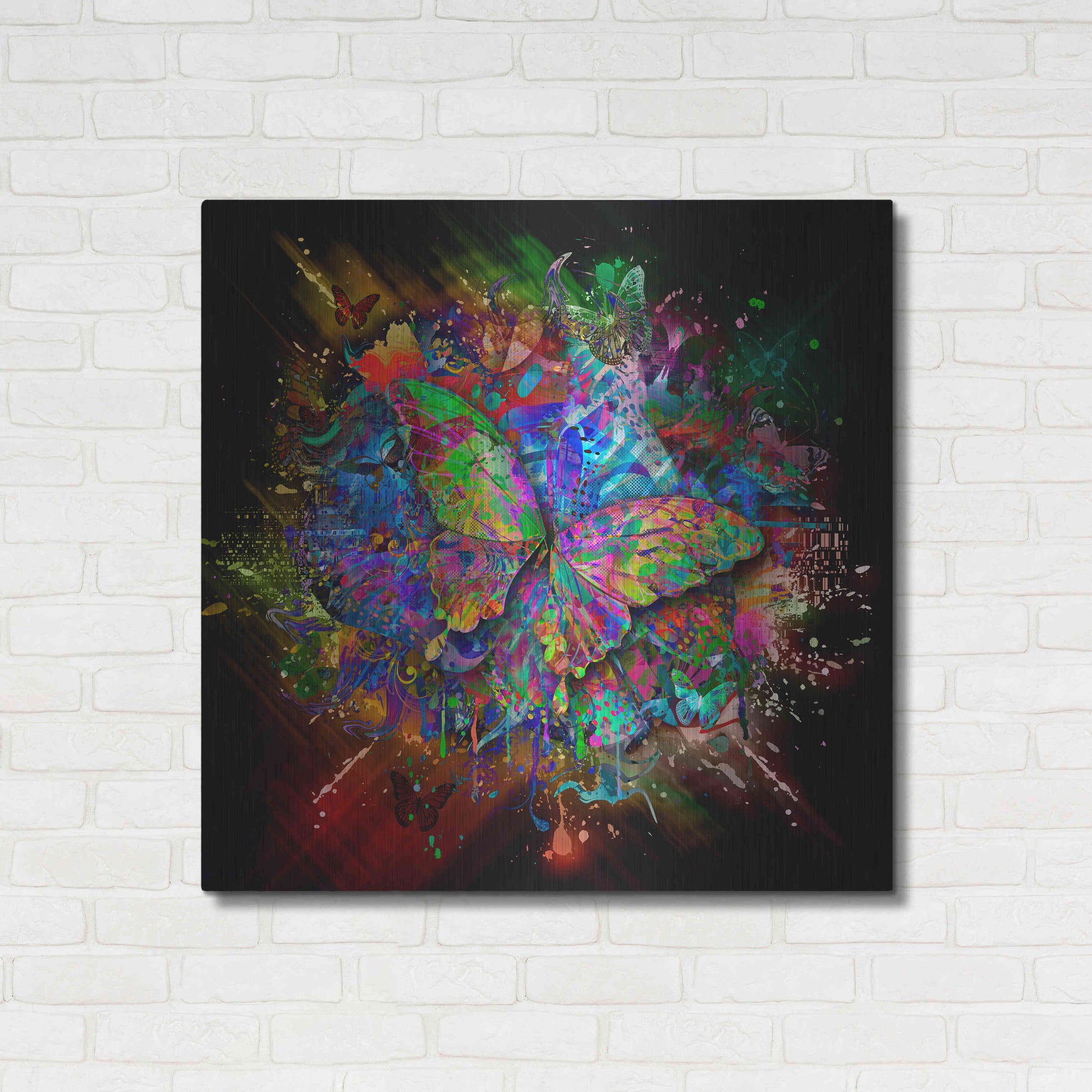 Luxe Metal Art 'Monarch' Metal Wall Art,36x36