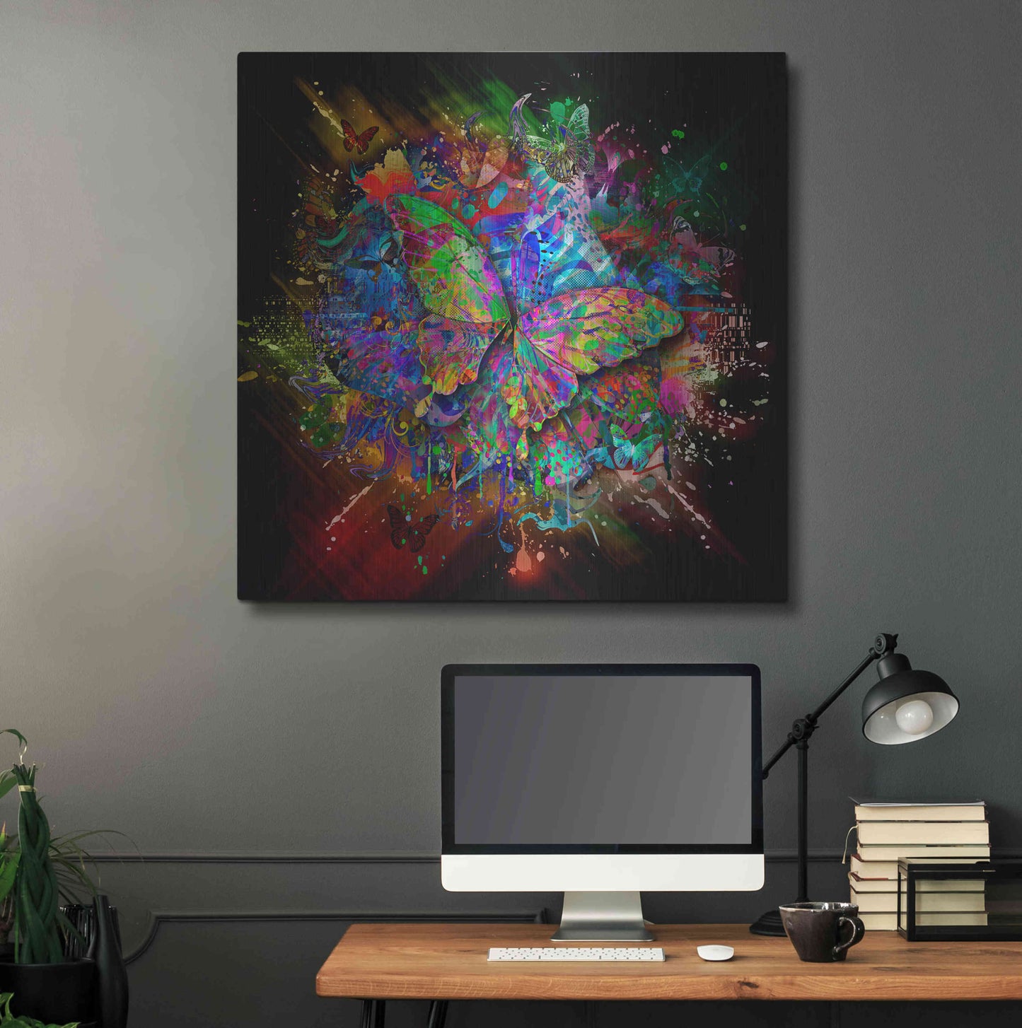 Luxe Metal Art 'Monarch' Metal Wall Art,36x36