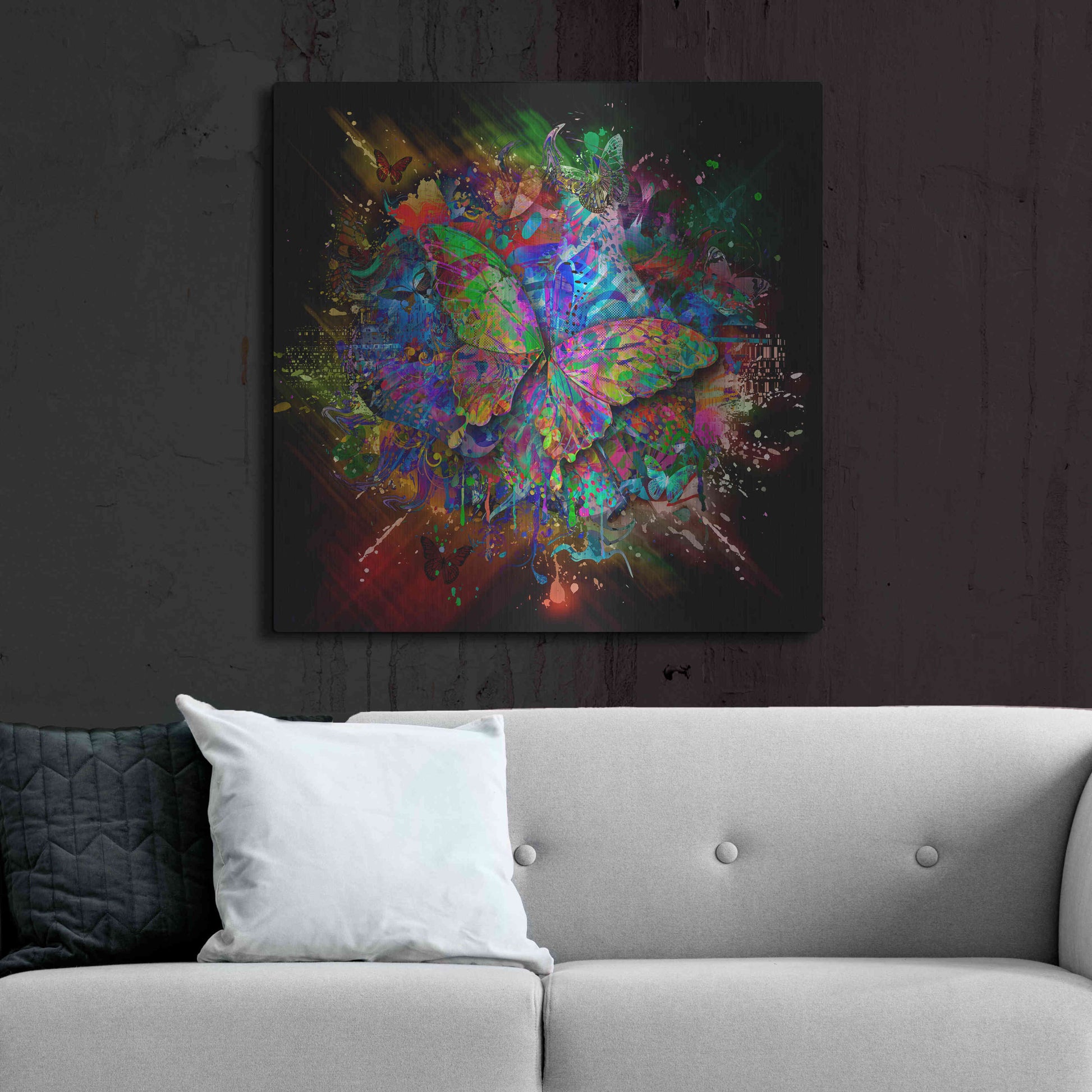 Luxe Metal Art 'Monarch' Metal Wall Art,36x36