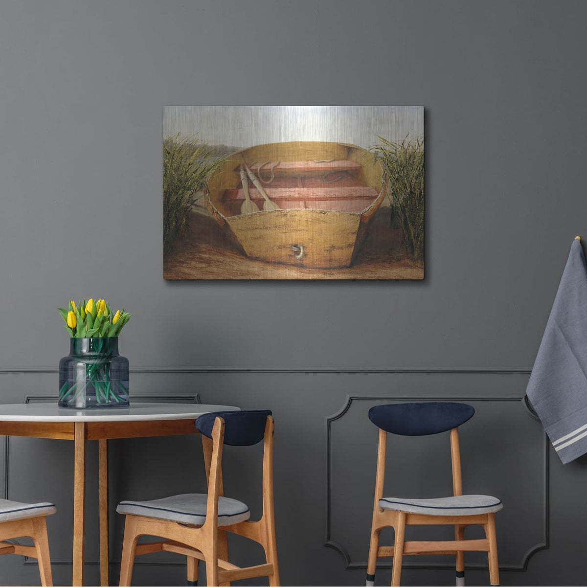 'Beached Dinghy' by Karl Soderlund – Metal Wall Art, 36x24 room view