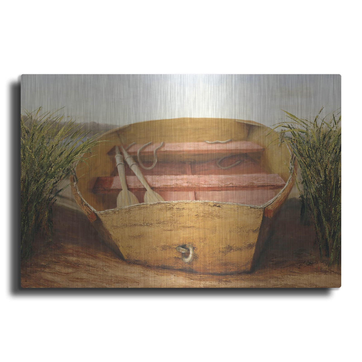 'Beached Dinghy' by Karl Soderlund – Metal Wall Art