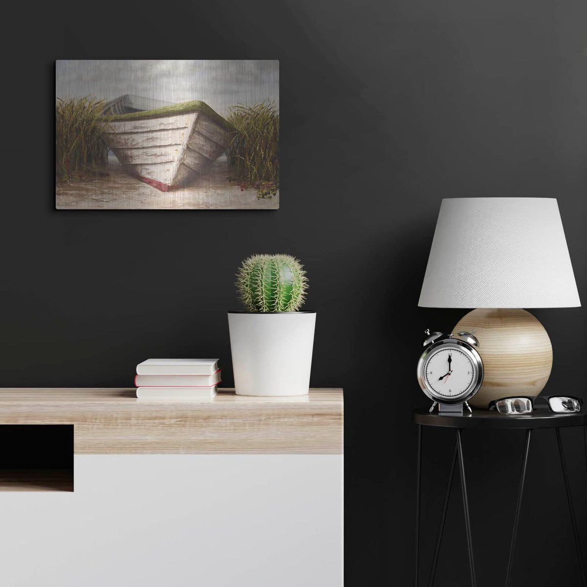 'Gloucester Skiff' by Karl Soderlund – Metal Wall Art, 24x16 room view