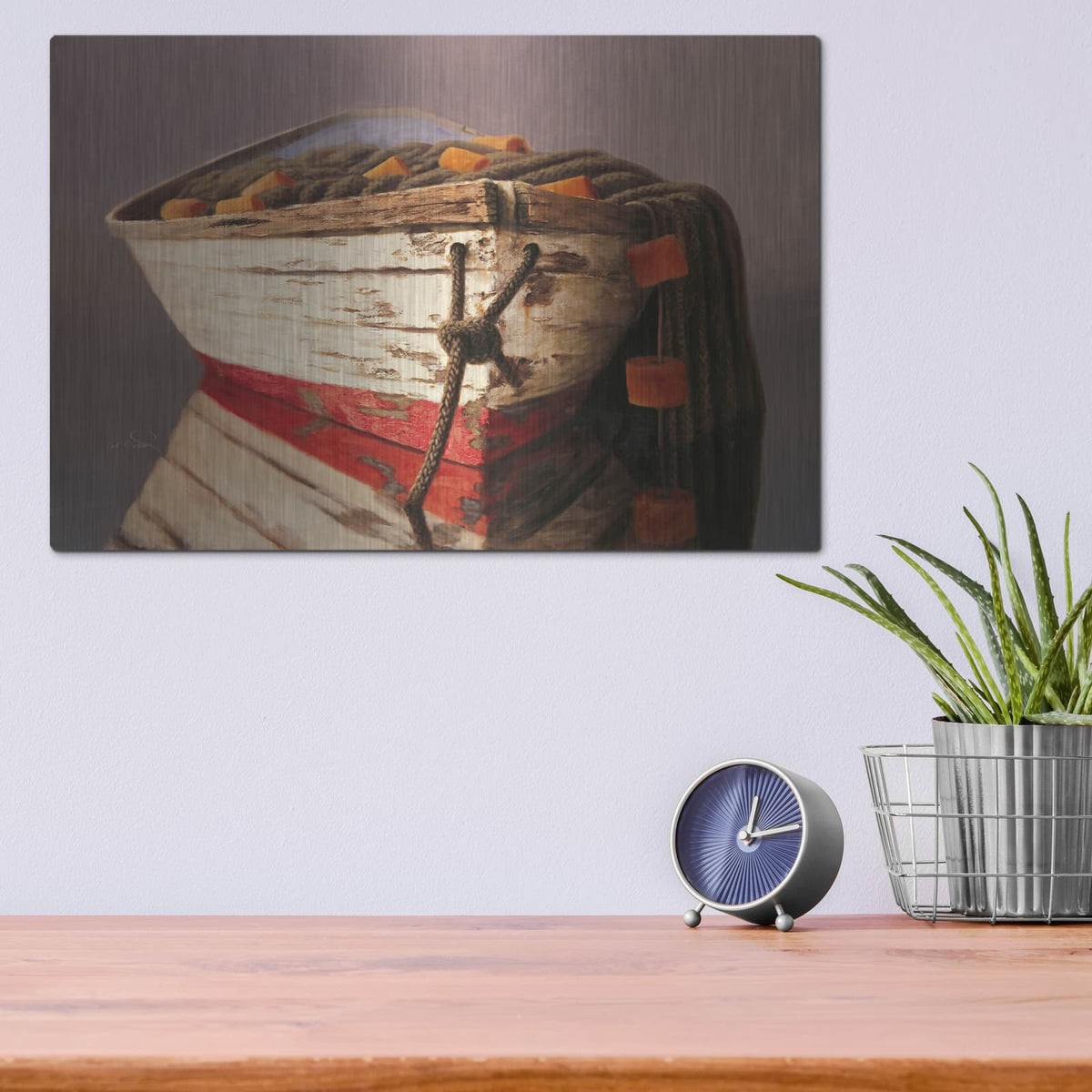'Swampscott Dory' by Karl Soderlund – Metal Wall Art, 16x12 room view