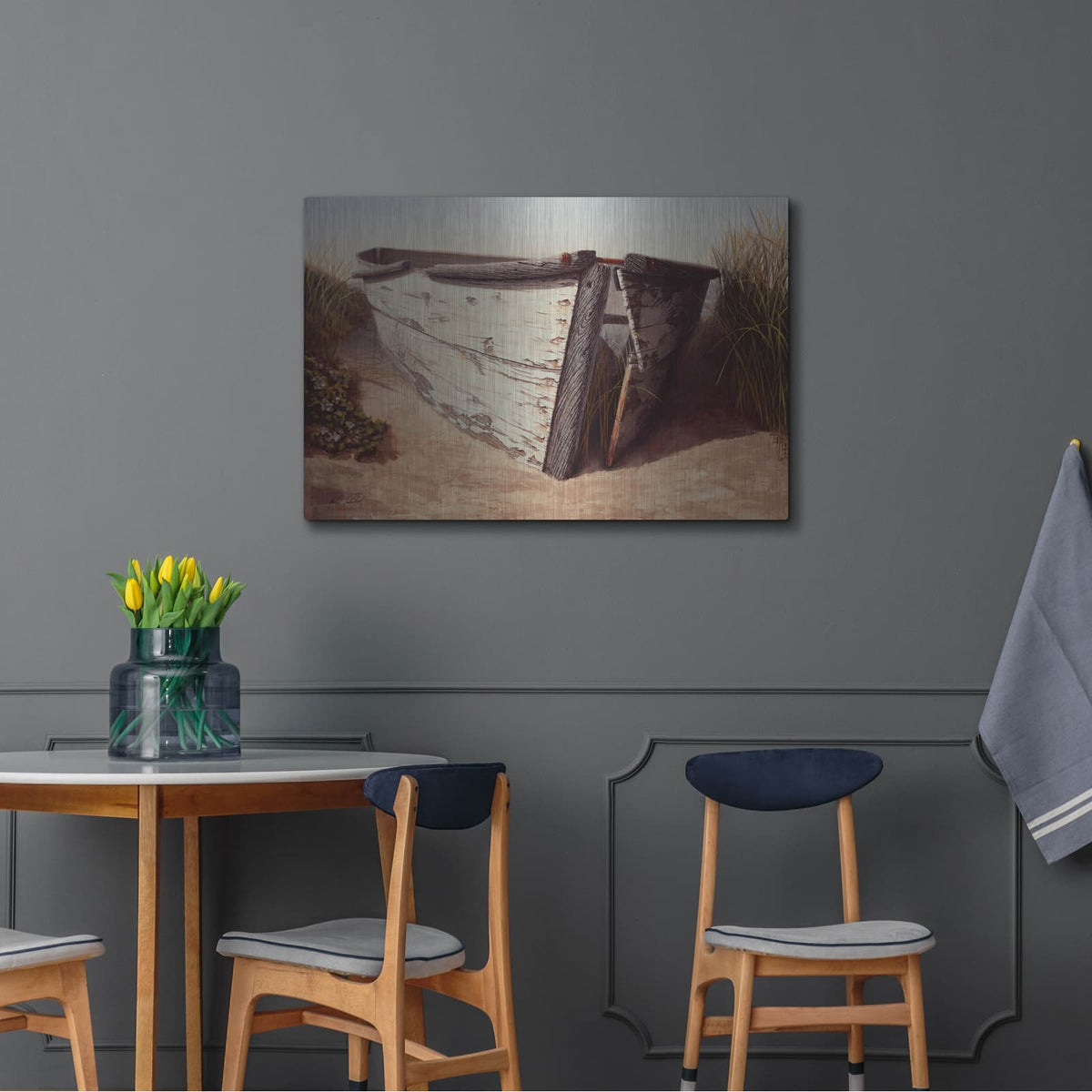 'White Boat II' by Karl Soderlund – Metal Wall Art, 36x24 room view