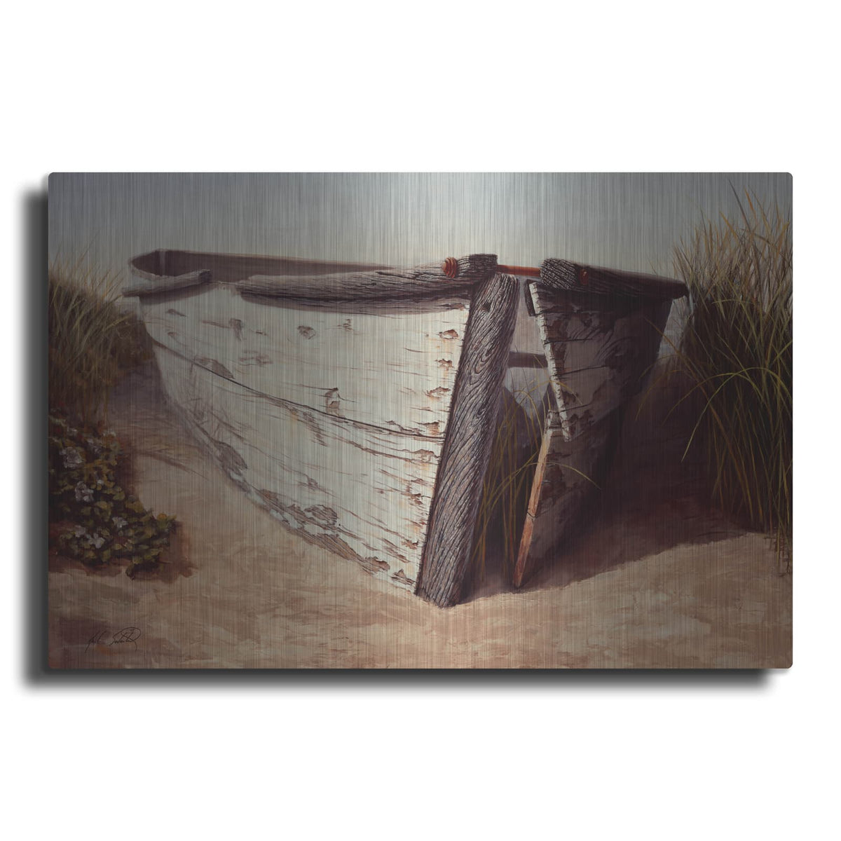 'White Boat II' by Karl Soderlund – Metal Wall Art