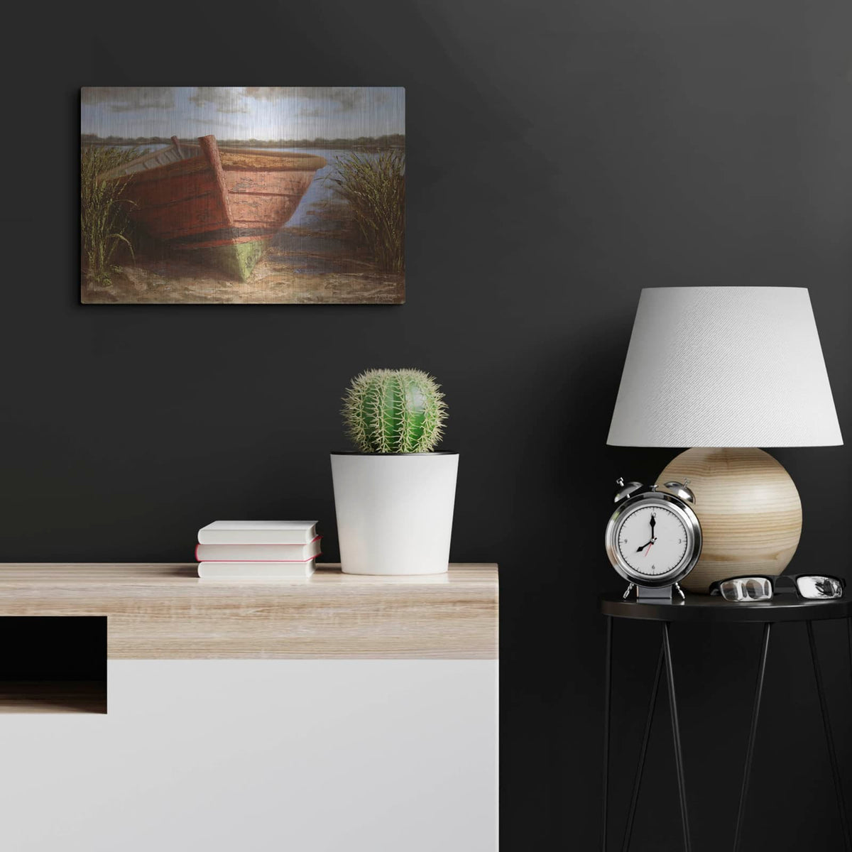 'Nantucket Red' by Karl Soderlund – Metal Wall Art, 24x16 room view