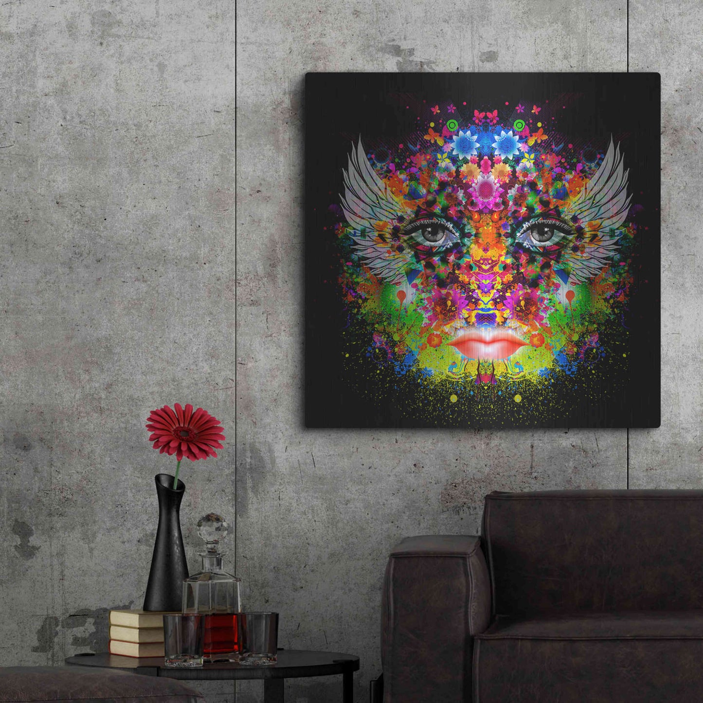 Luxe Metal Art 'Phoenix' Metal Wall Art,36x36