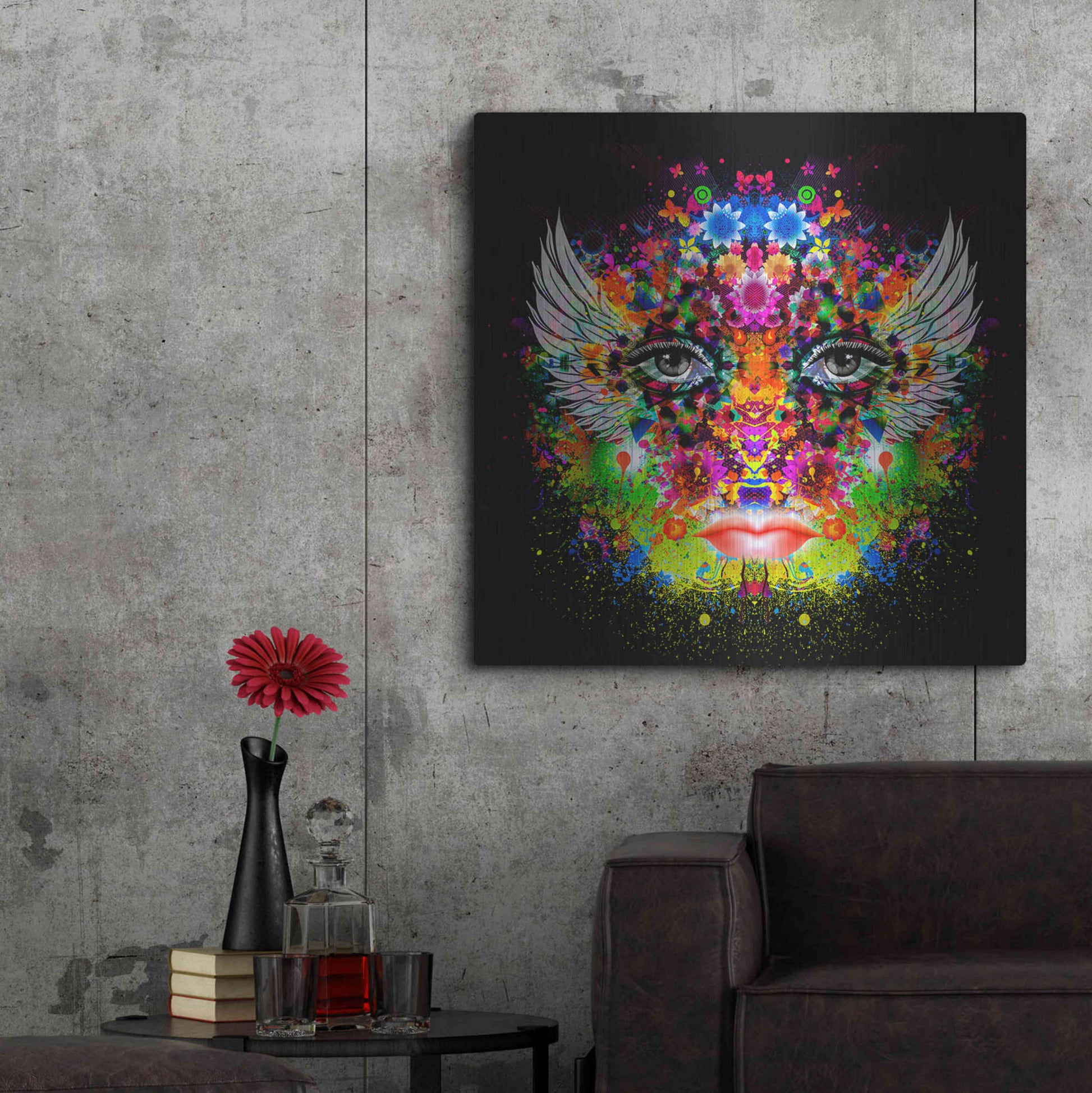 Luxe Metal Art 'Phoenix' Metal Wall Art,36x36