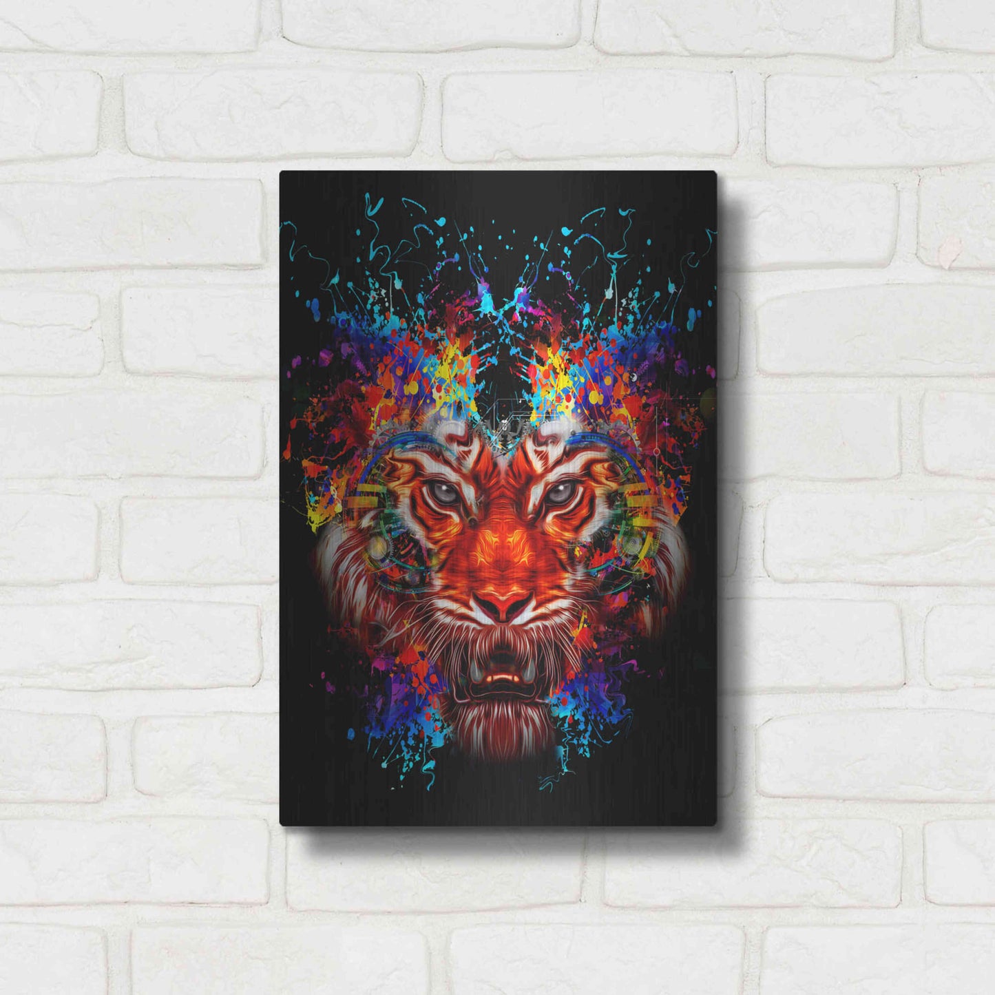 Luxe Metal Art 'Dubtiger' Metal Wall Art,12x16