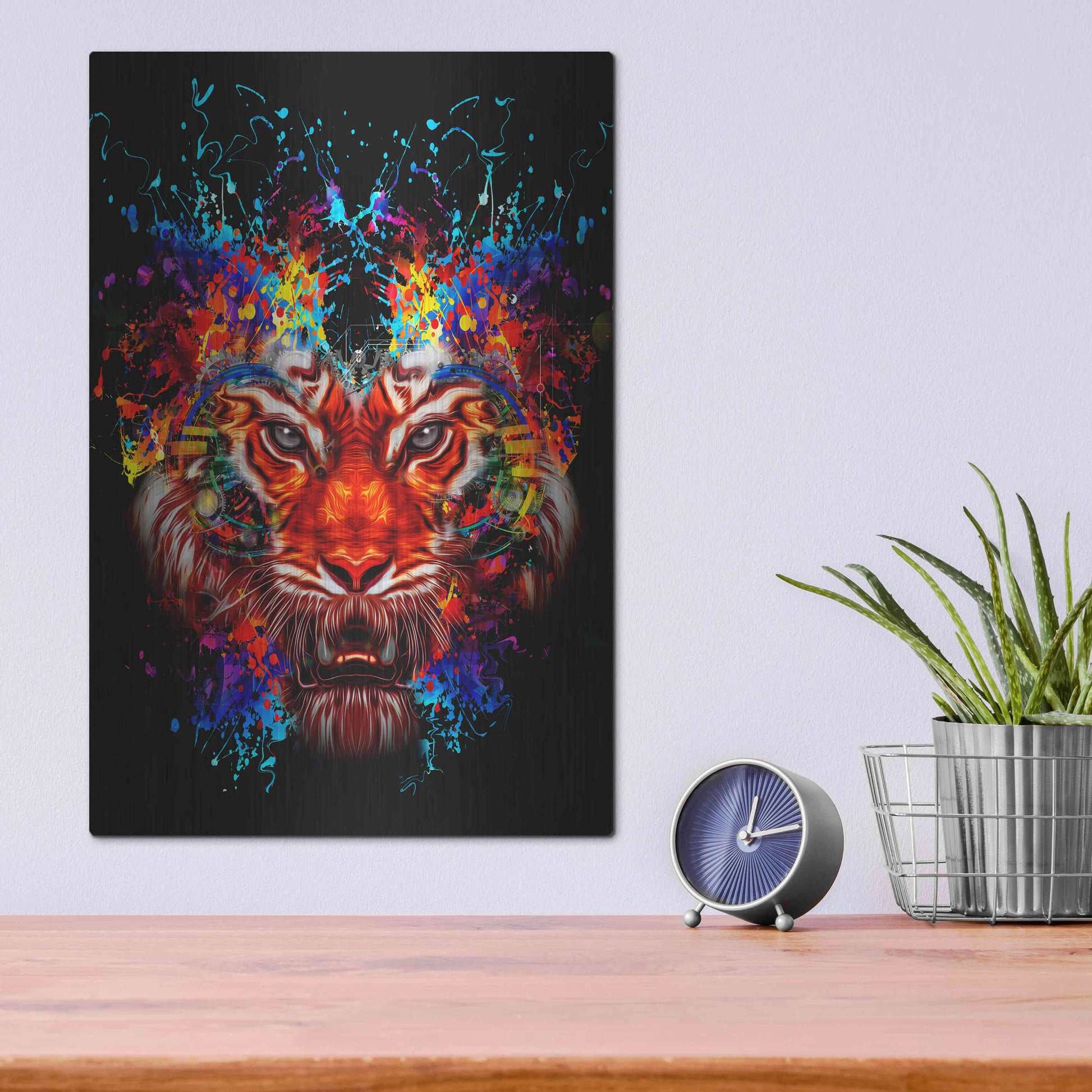 Luxe Metal Art 'Dubtiger' Metal Wall Art,12x16
