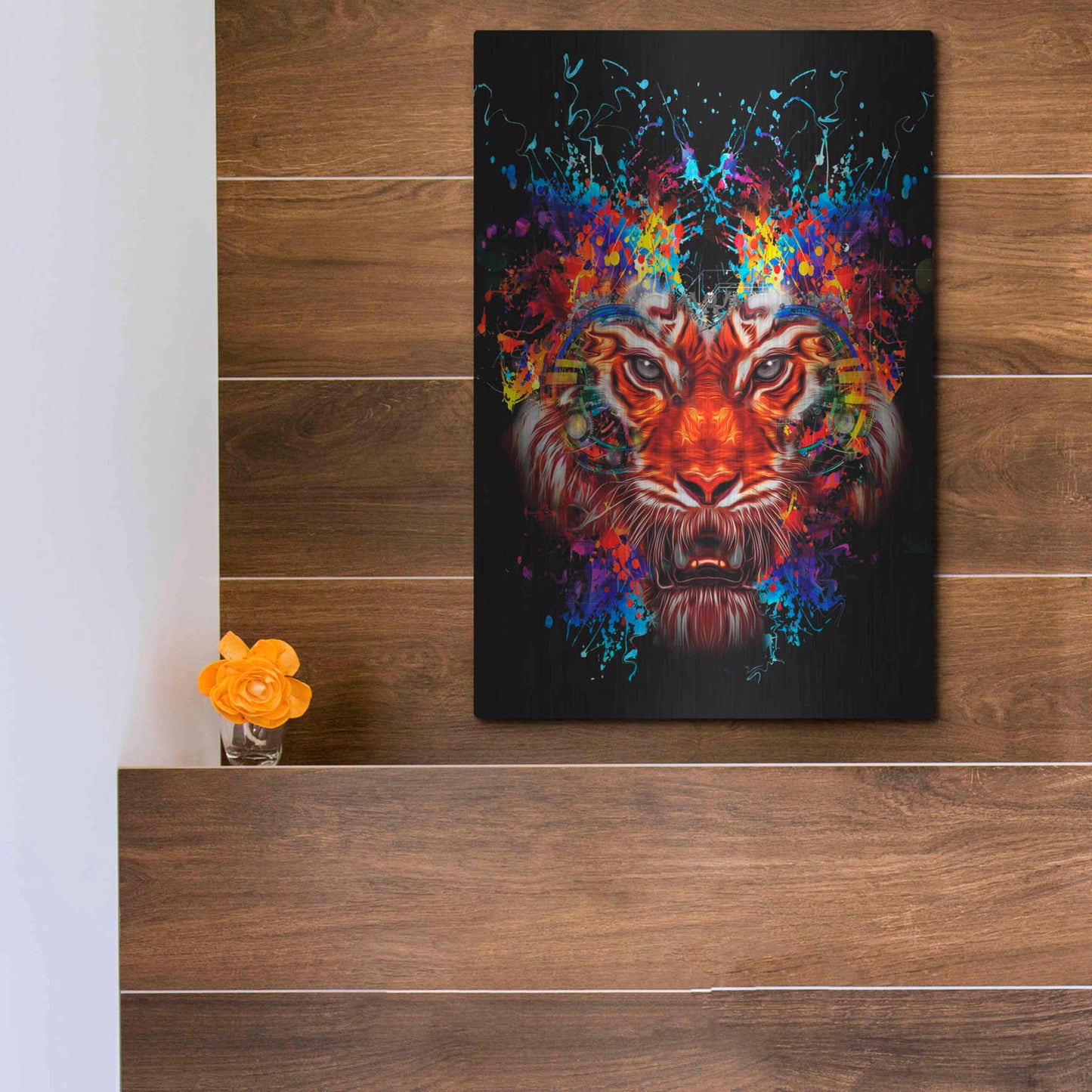Luxe Metal Art 'Dubtiger' Metal Wall Art,12x16