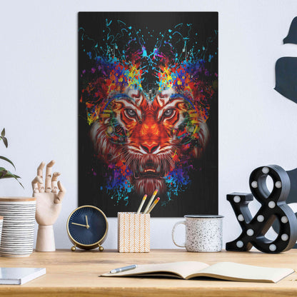 Luxe Metal Art 'Dubtiger' Metal Wall Art,12x16